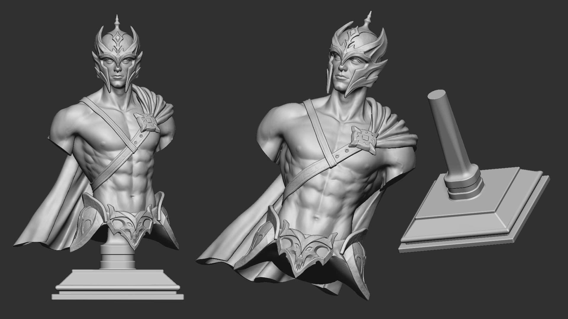 The Pale Messenger Helmet Bust - White Werewolf Tavern