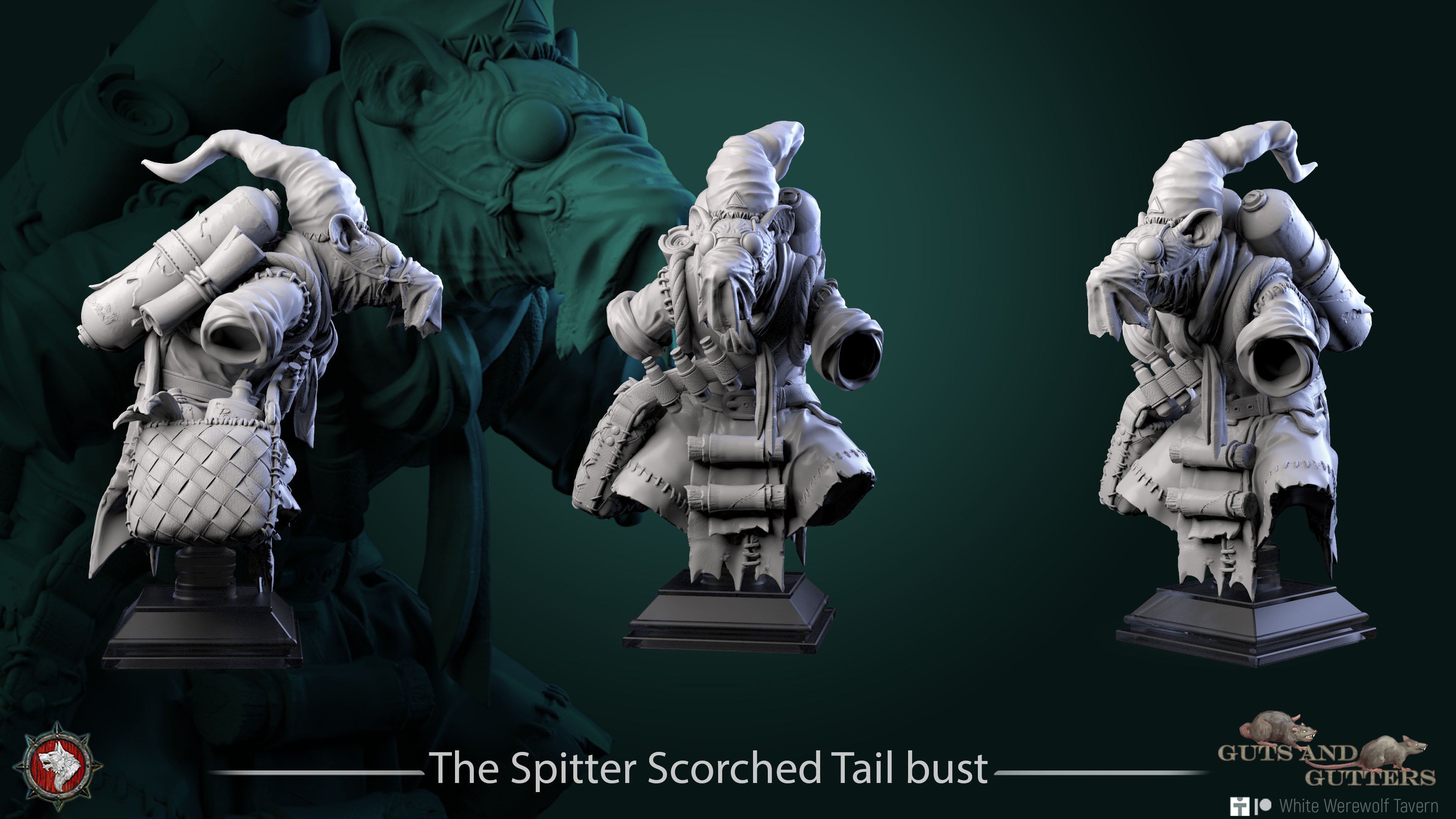 The Spitter Scorched Tail - Bust aus der Reihe Guts and Gutters von White Werewolf Tavern