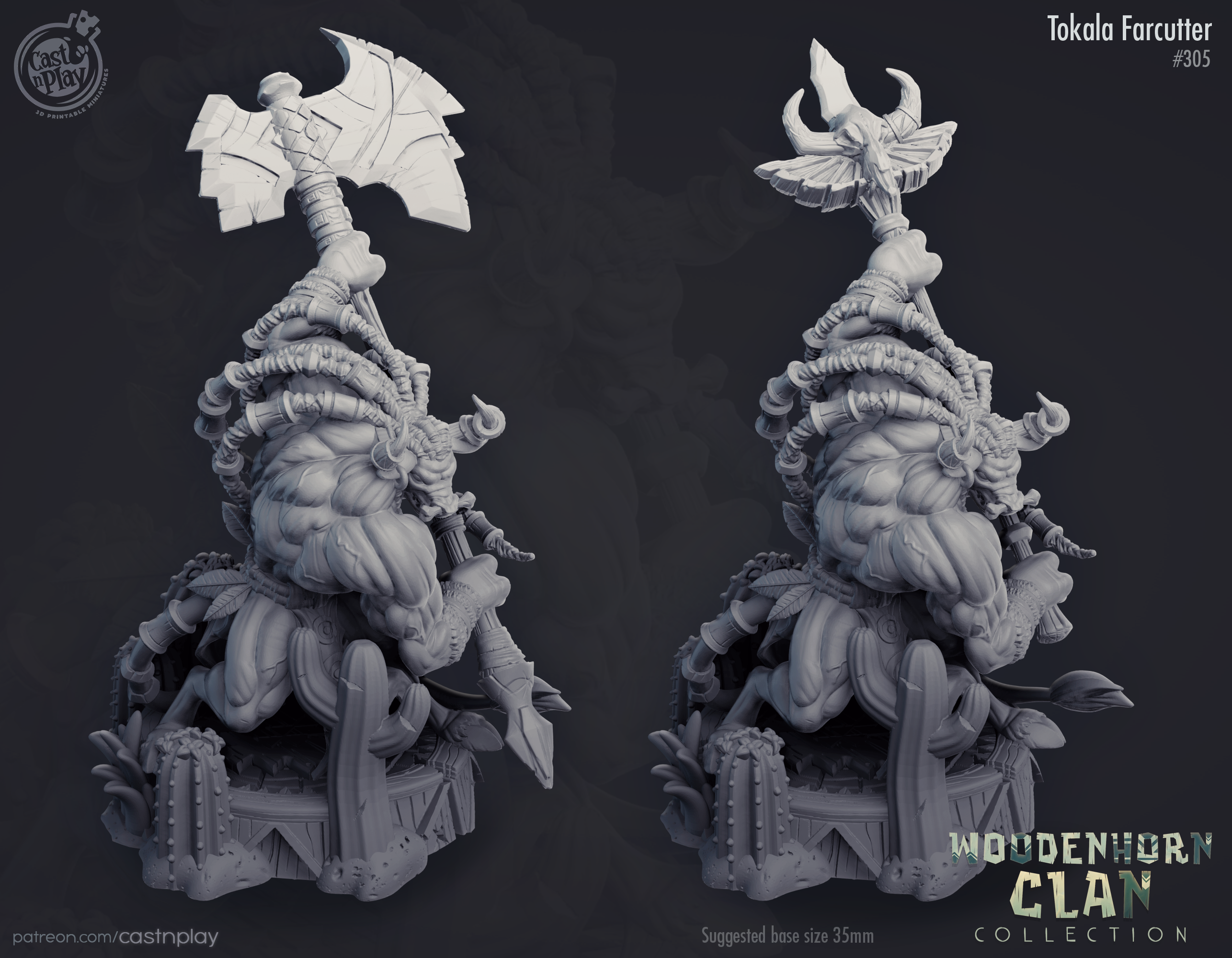 Tokala Farcutter - de la série Woodenhorn Clan par Cast n Play