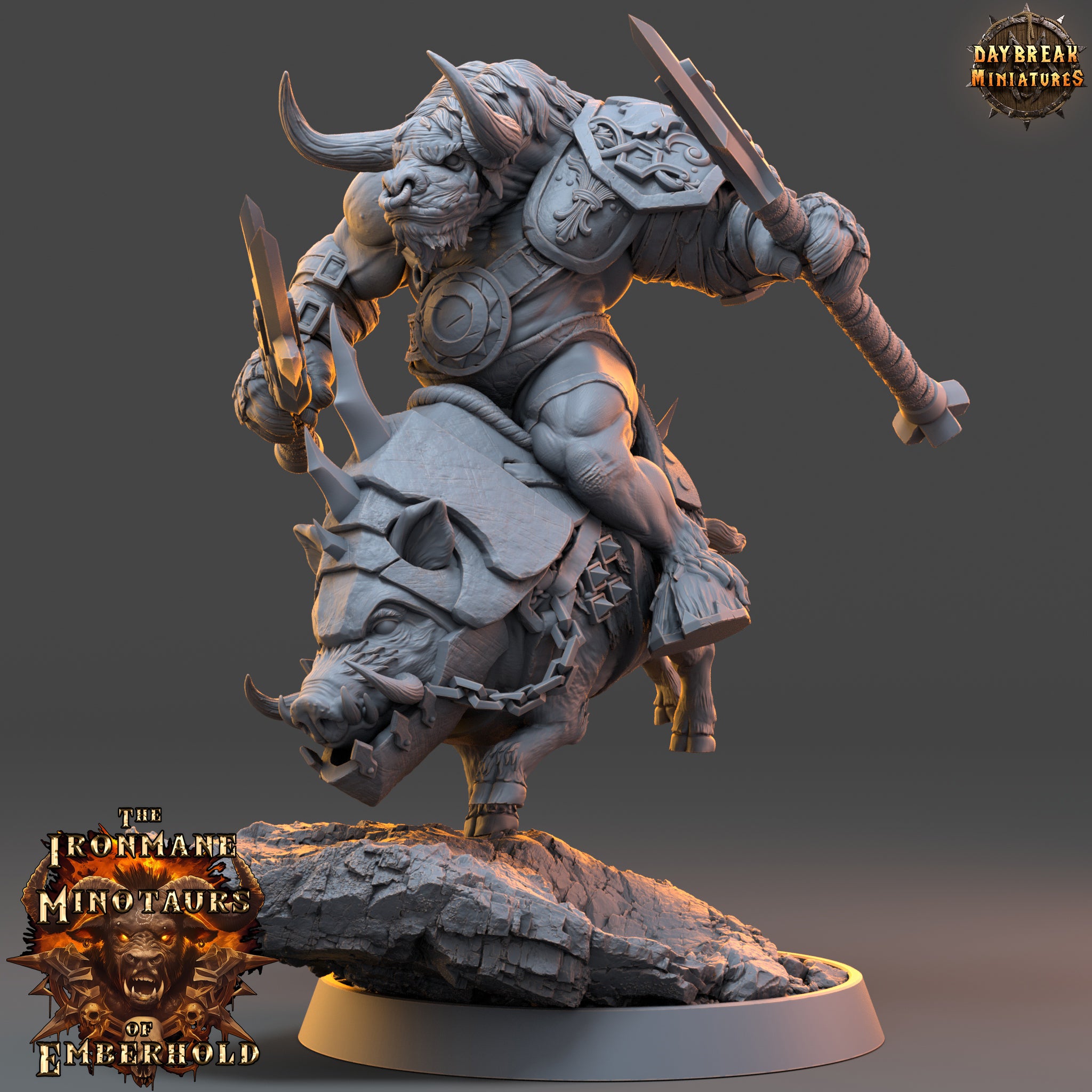 Minotaur - aus der Reihe The Ironmane Minotaurs of Emberhold von Daybreak Miniatures