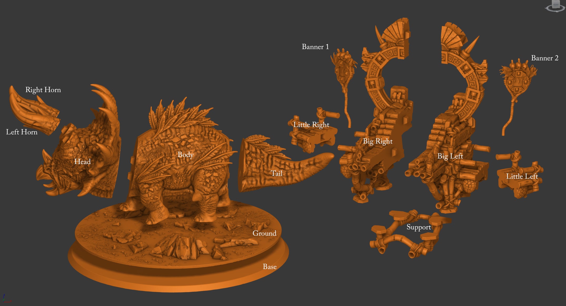 Triceratops - aus der Reihe Lizardmen Pack von Print Your Monsters