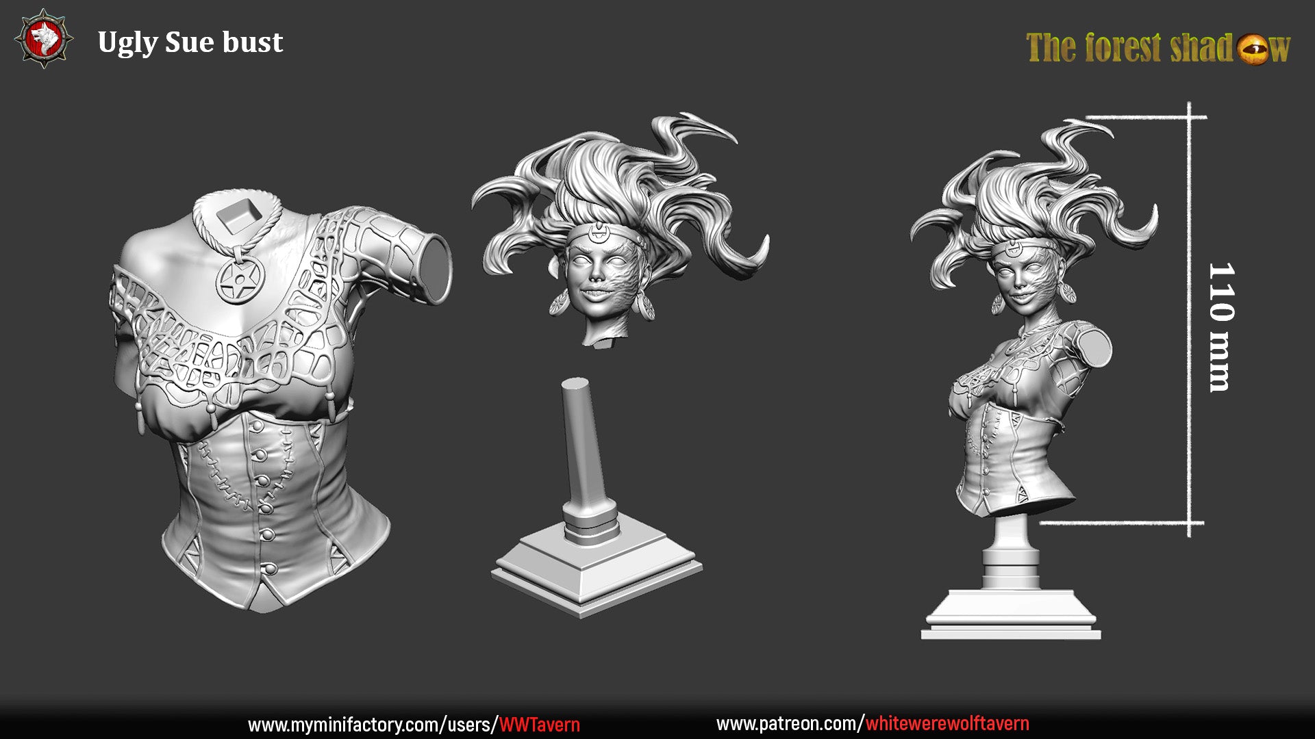 Ugly Sue - Bust aus der Reihe The Forest Shadow von White Werewolf Tavern