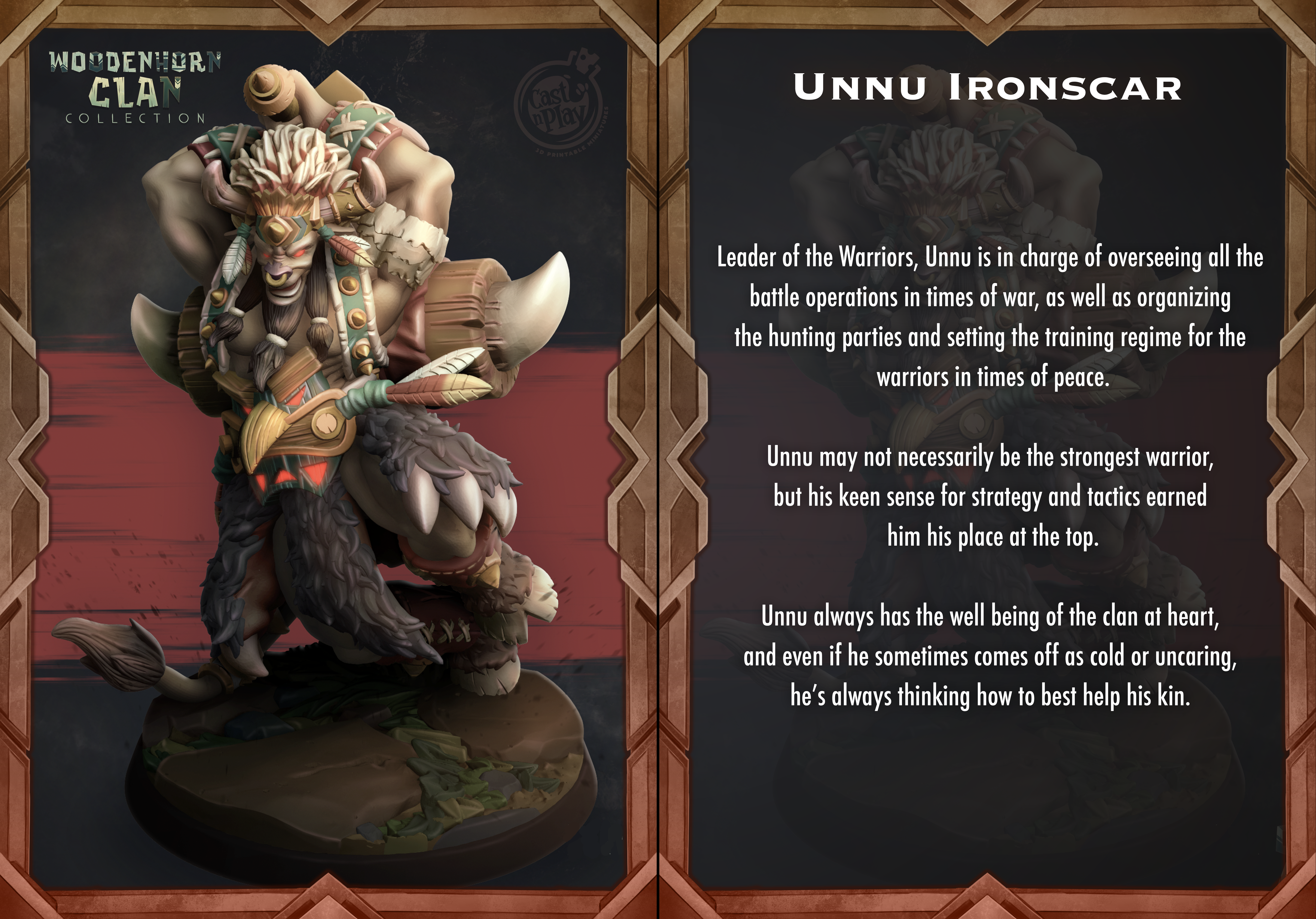 Unnu Ironscar - Woodenhorn Clan - Cast n Play