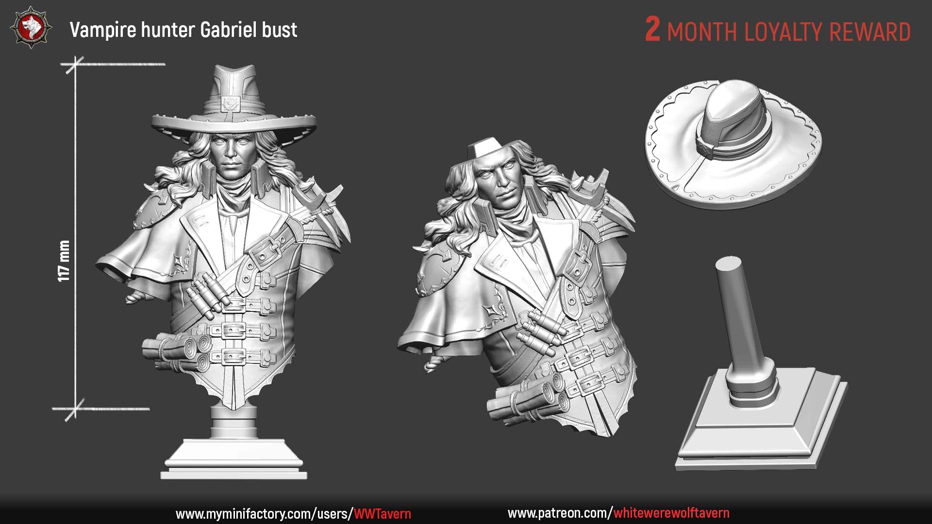 Gabriel, chasseur de vampires - Buste de la taverne du loup-garou blanc