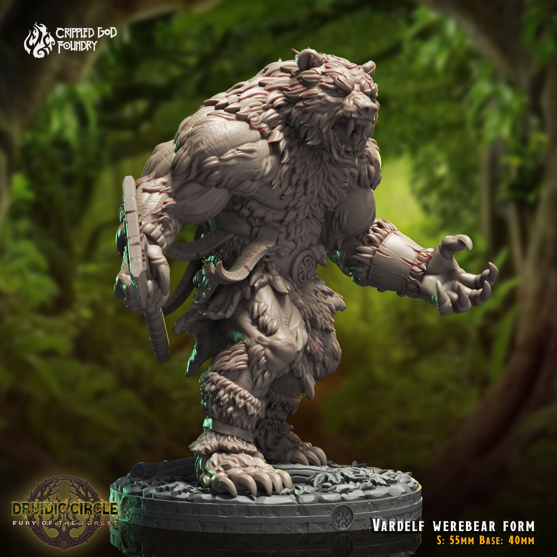 Vardelf the Shapeshifter, Werebear - aus der Reihe Druidic Circle von Crippled God Foundry