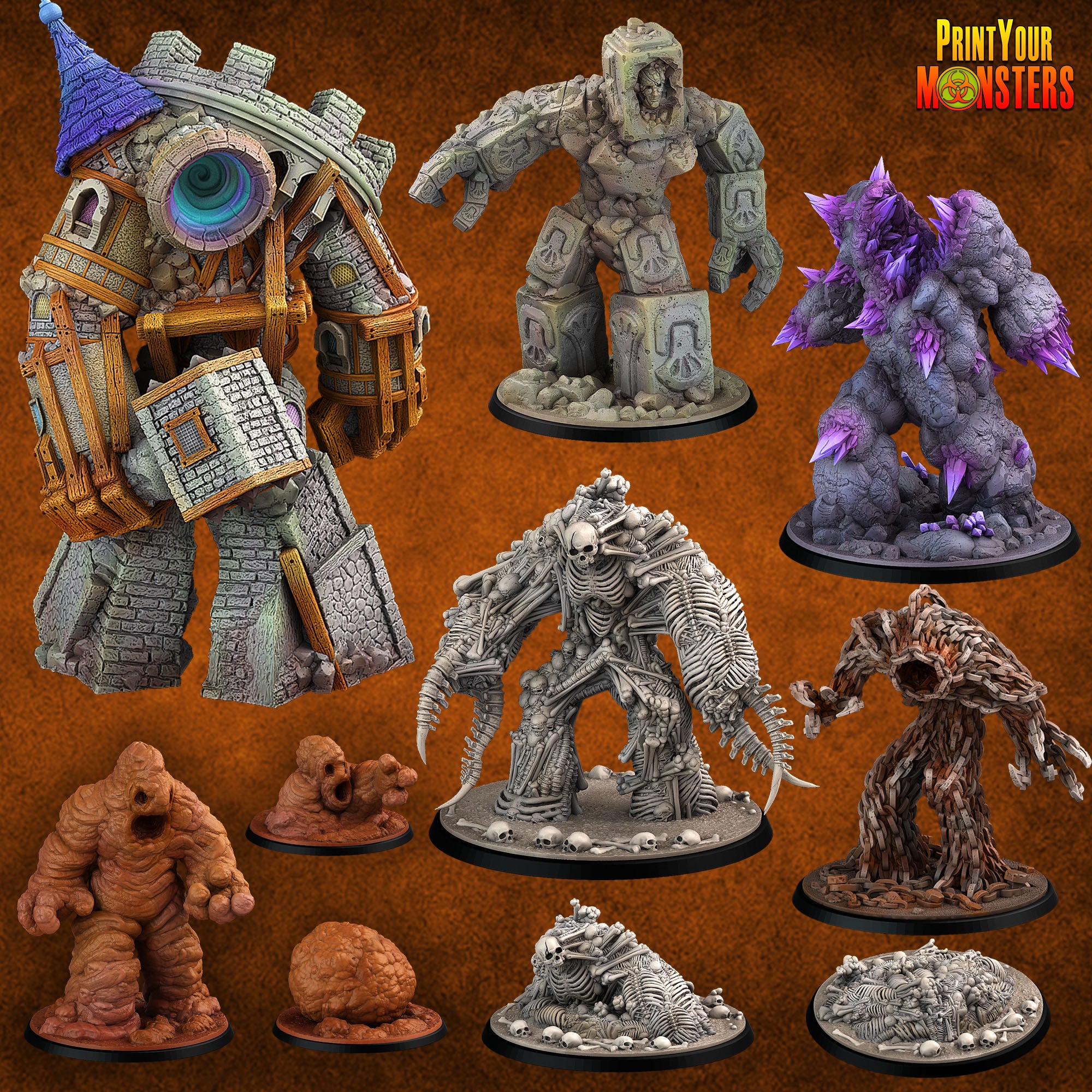 Amethyst Golem - aus der Reihe Golems von Print Your Monsters