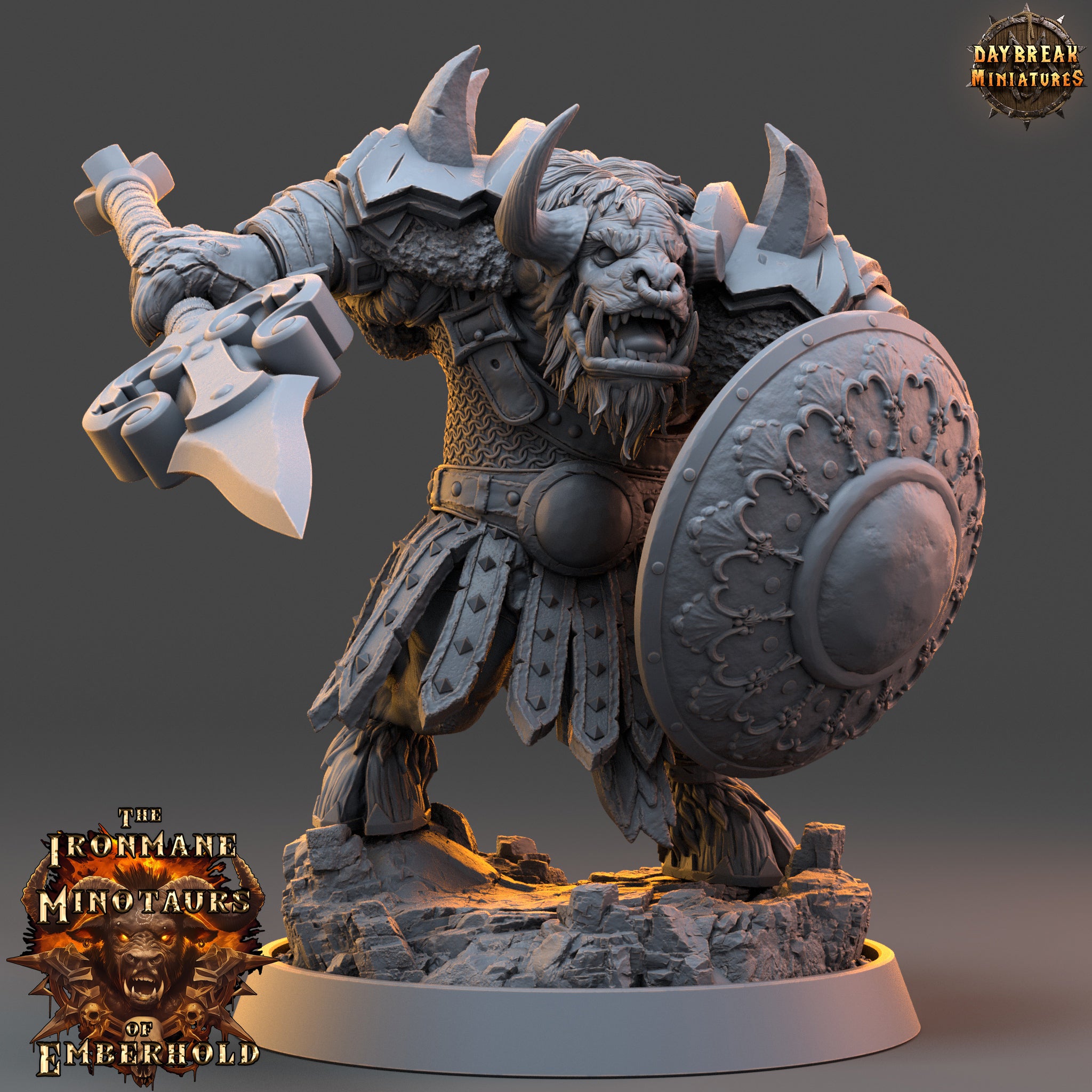 Minotaur - aus der Reihe The Ironmane Minotaurs of Emberhold von Daybreak Miniatures