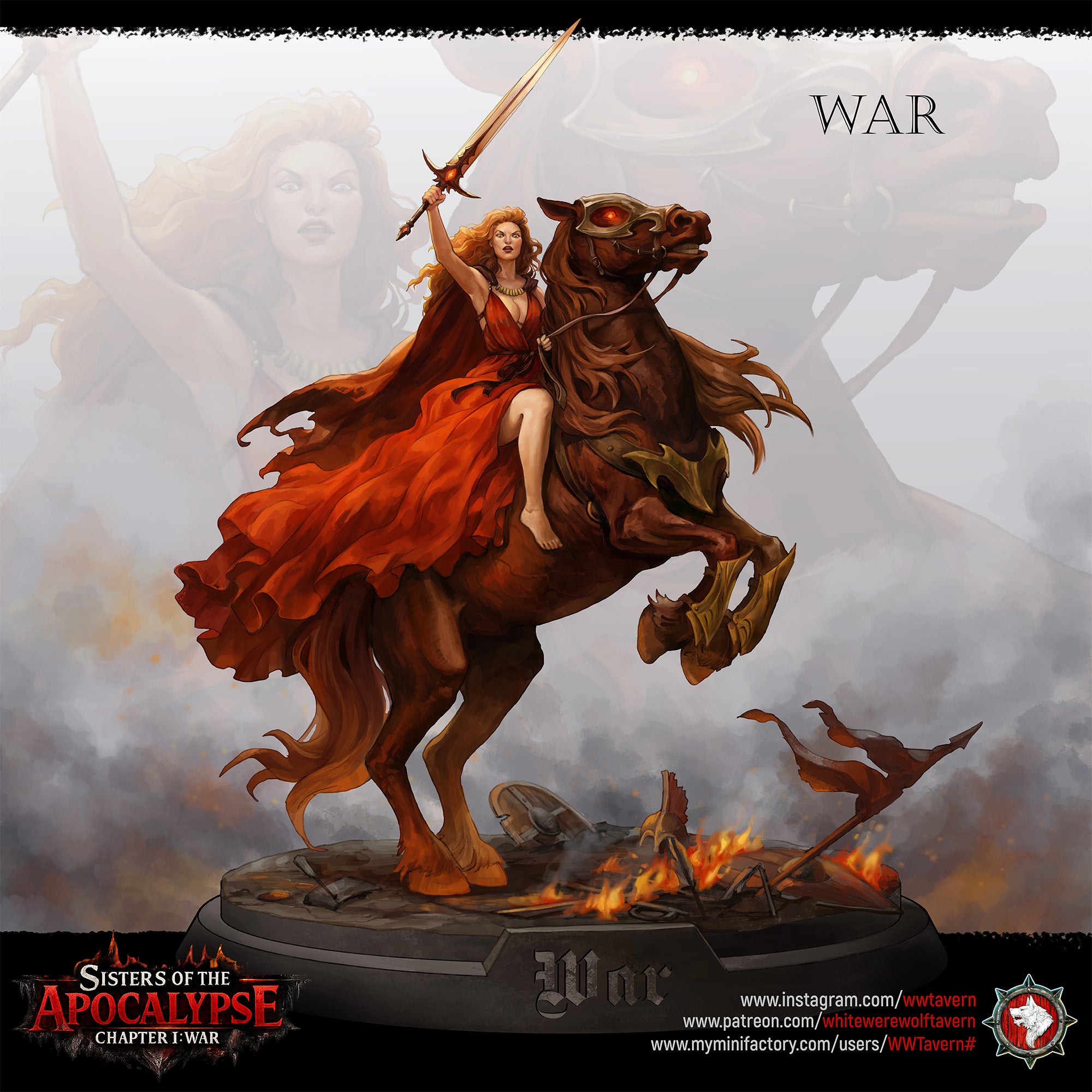 War on Horse - Sisters of the Apocalypse - War - White Werewolf Tavern