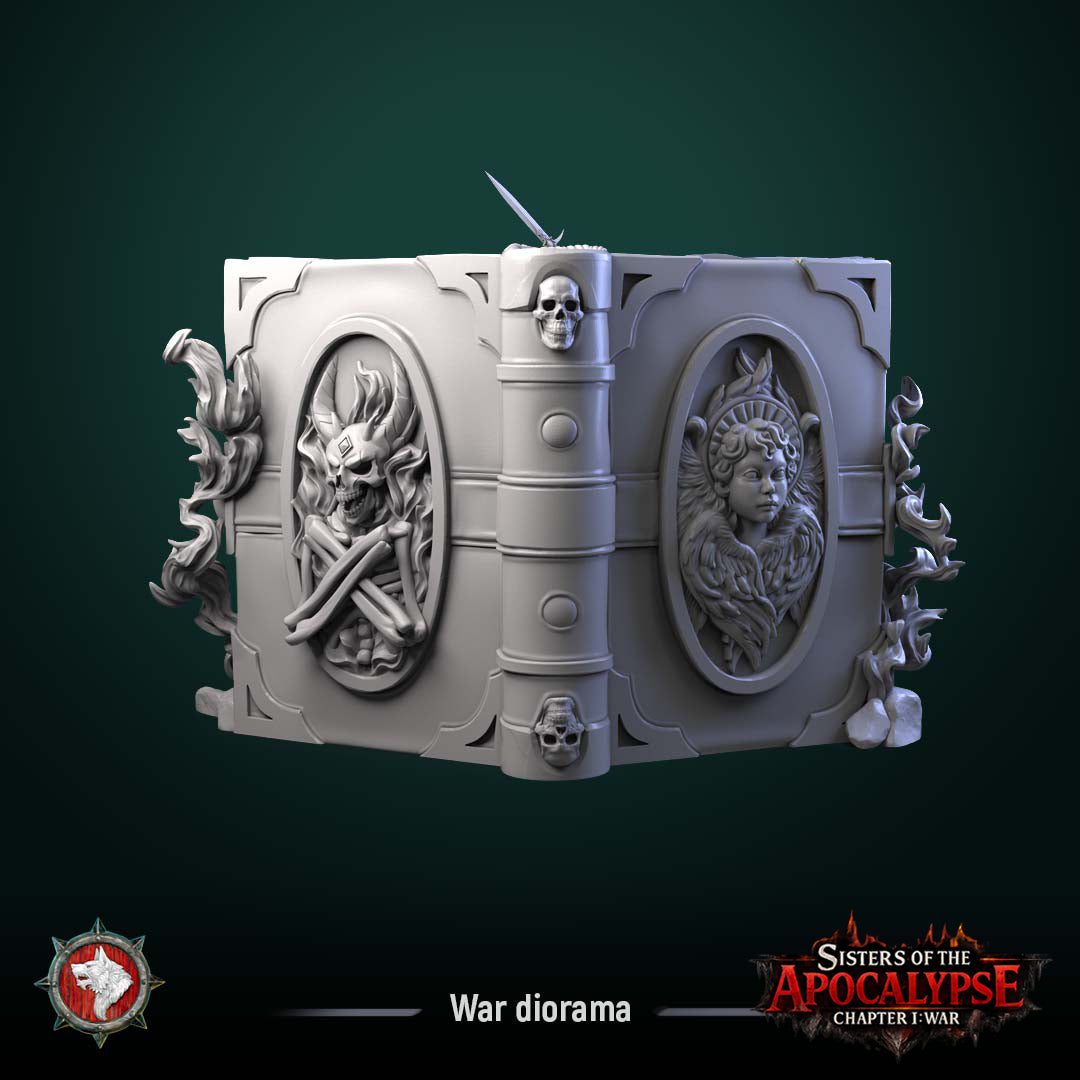 War on Horse on the Eternal Tome - Sisters of the Apocalypse - War - White Werewolf Tavern