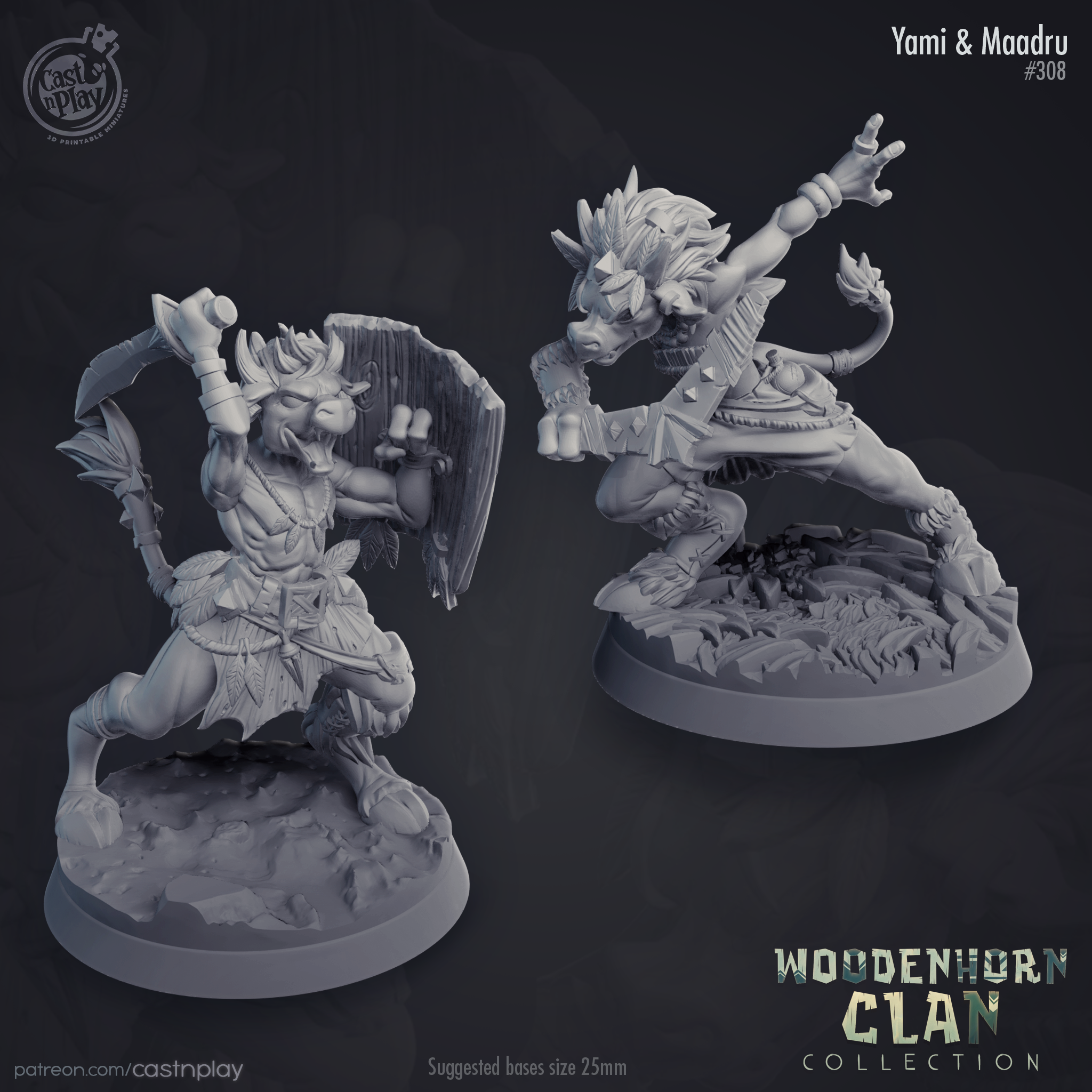 Yami et Maadru - de la série Woodenhorn Clan de Cast n Play