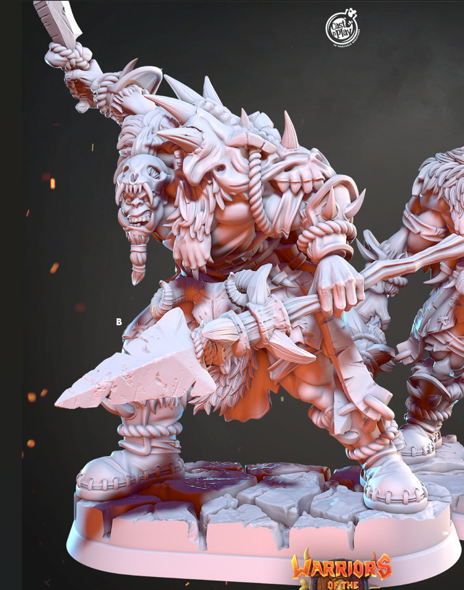Yar, Beast Hunter Orc - Warriors of the Wastelands - Cast n Play