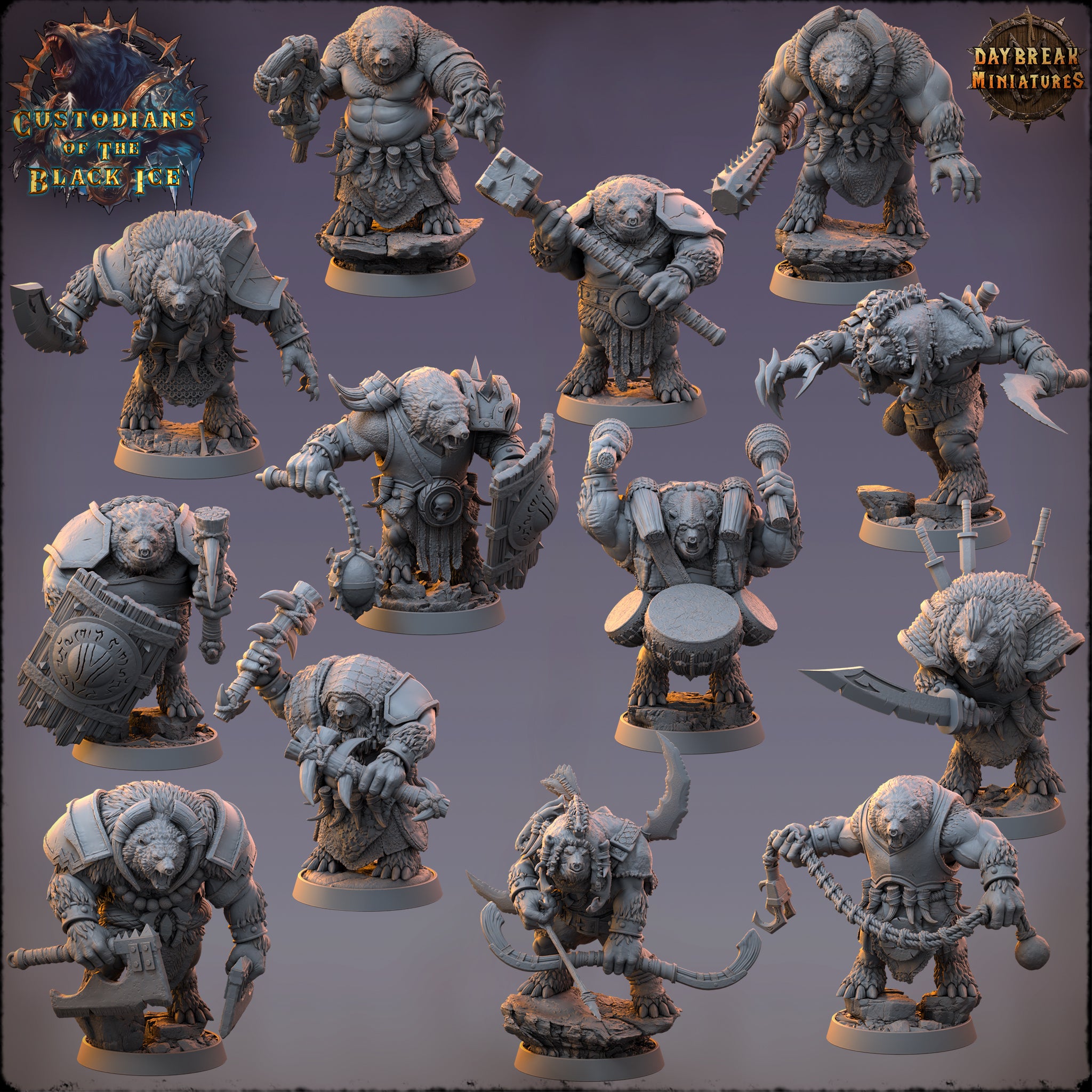 Bear People - aus der Reihe Custodians of The Black Ice von Daybreak Miniatures