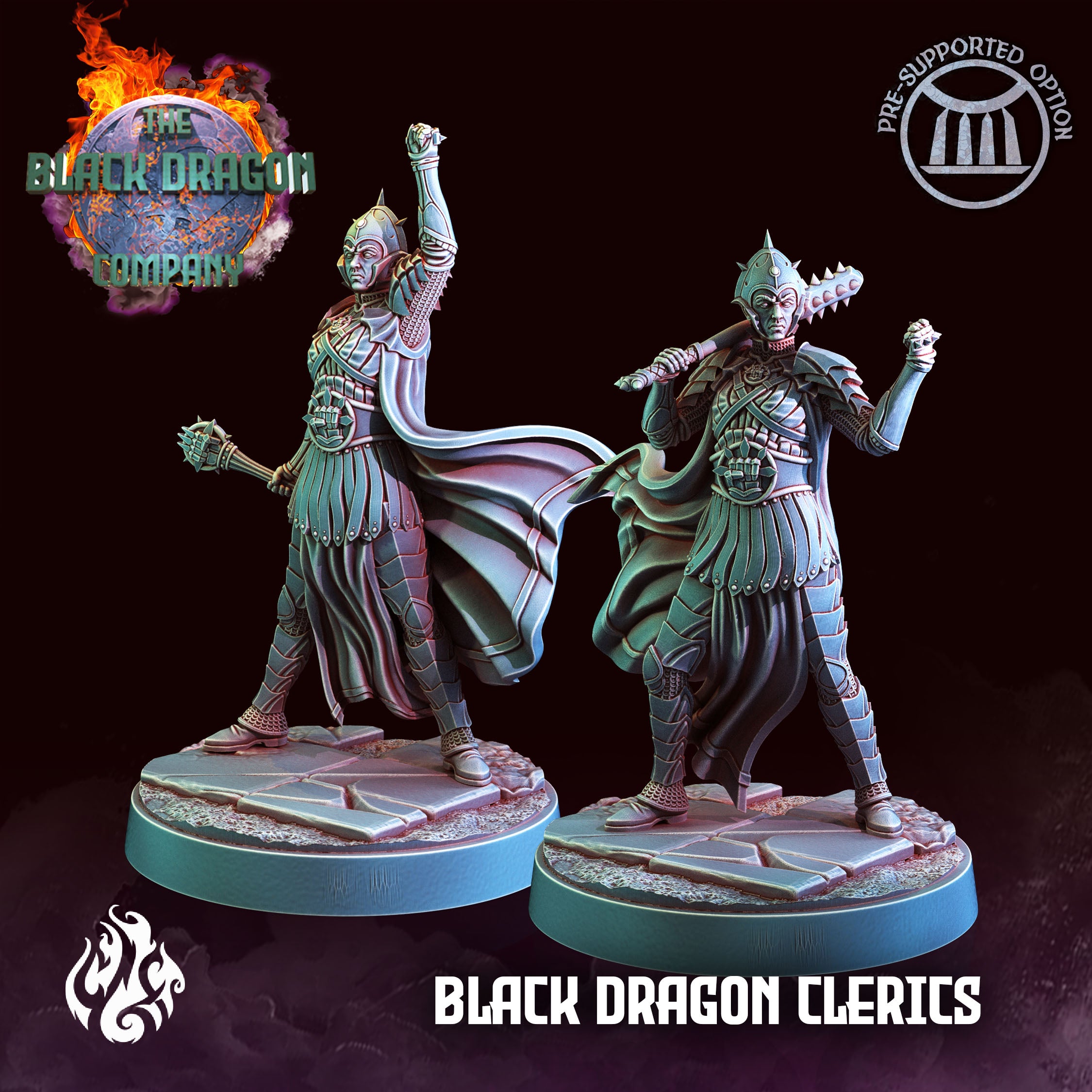 Black Dragon Clerics - aus der Reihe The Black Dragon Company von Crippled God Foundry