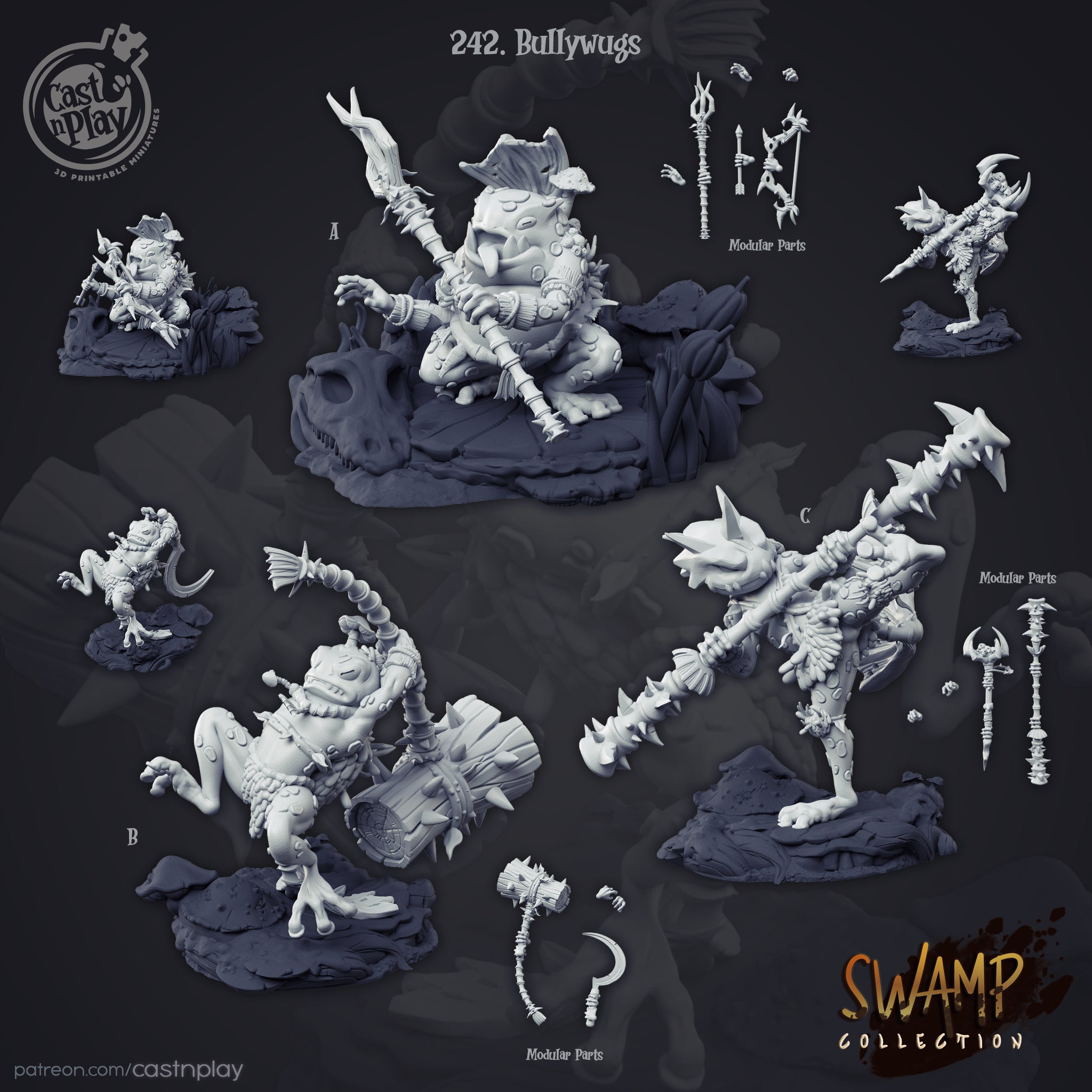 Bullywugs - de la série Swamp Collection de Cast n Play
