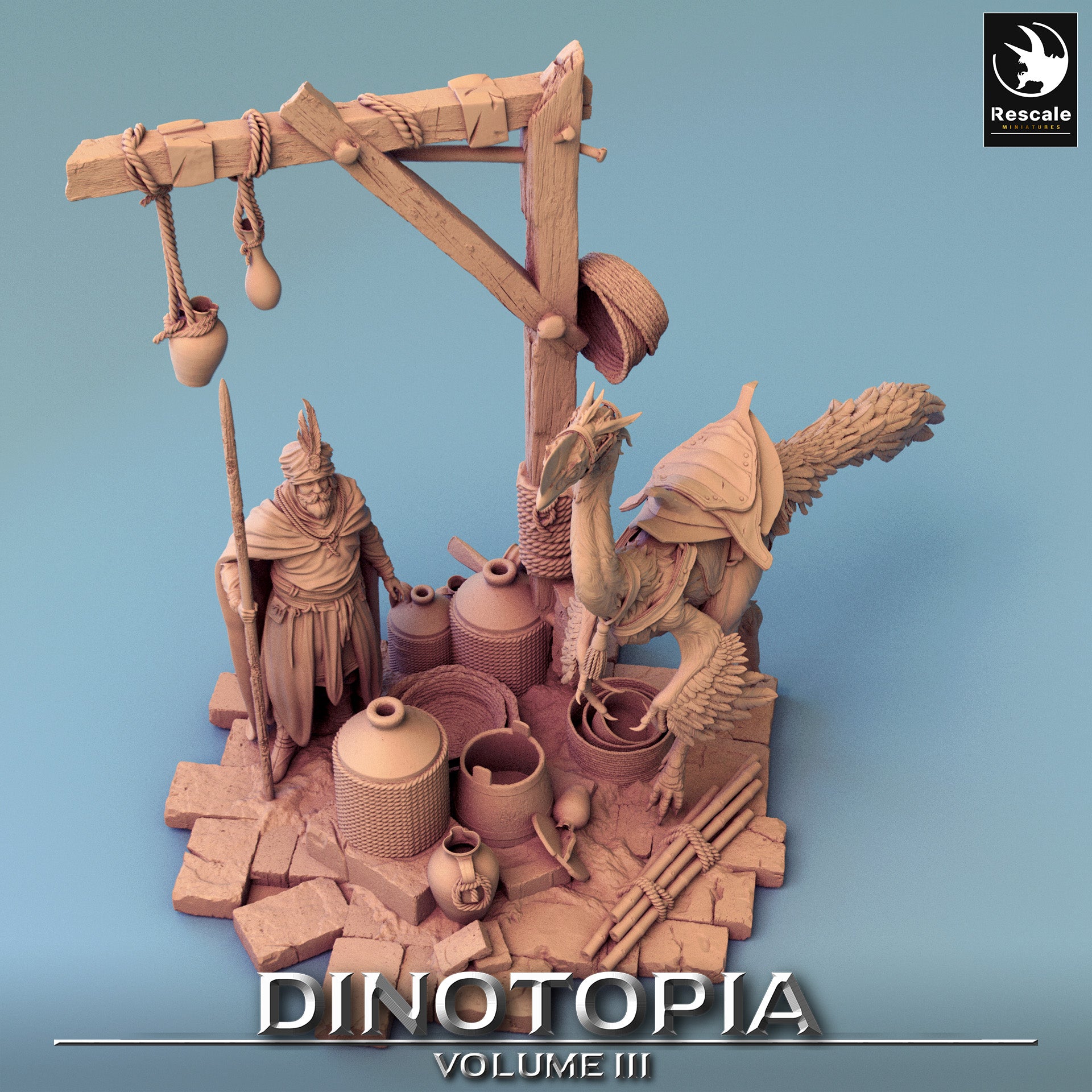 Diorama - de la série Dinotopia III de Rescale Miniatures