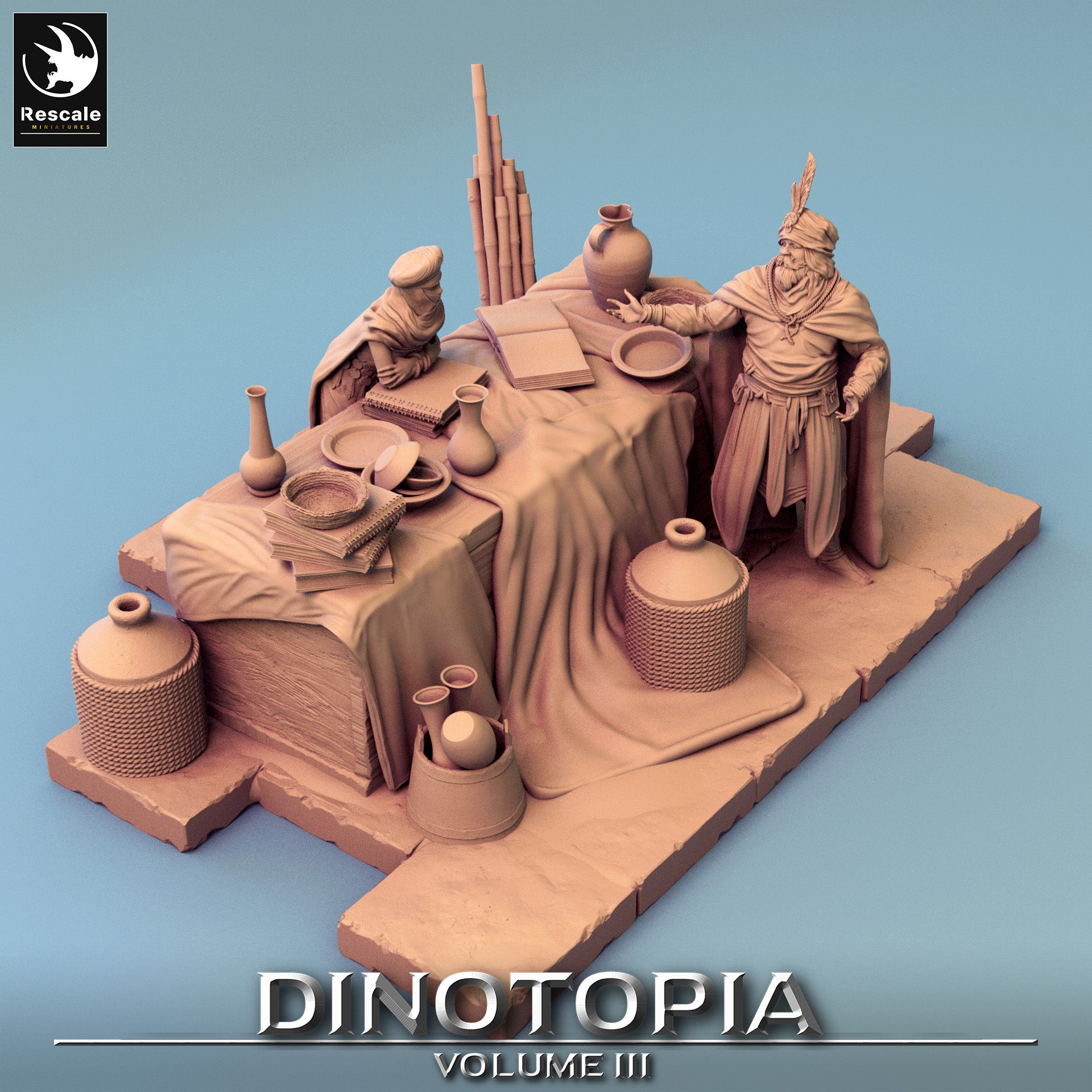 Diorama - de la série Dinotopia III de Rescale Miniatures