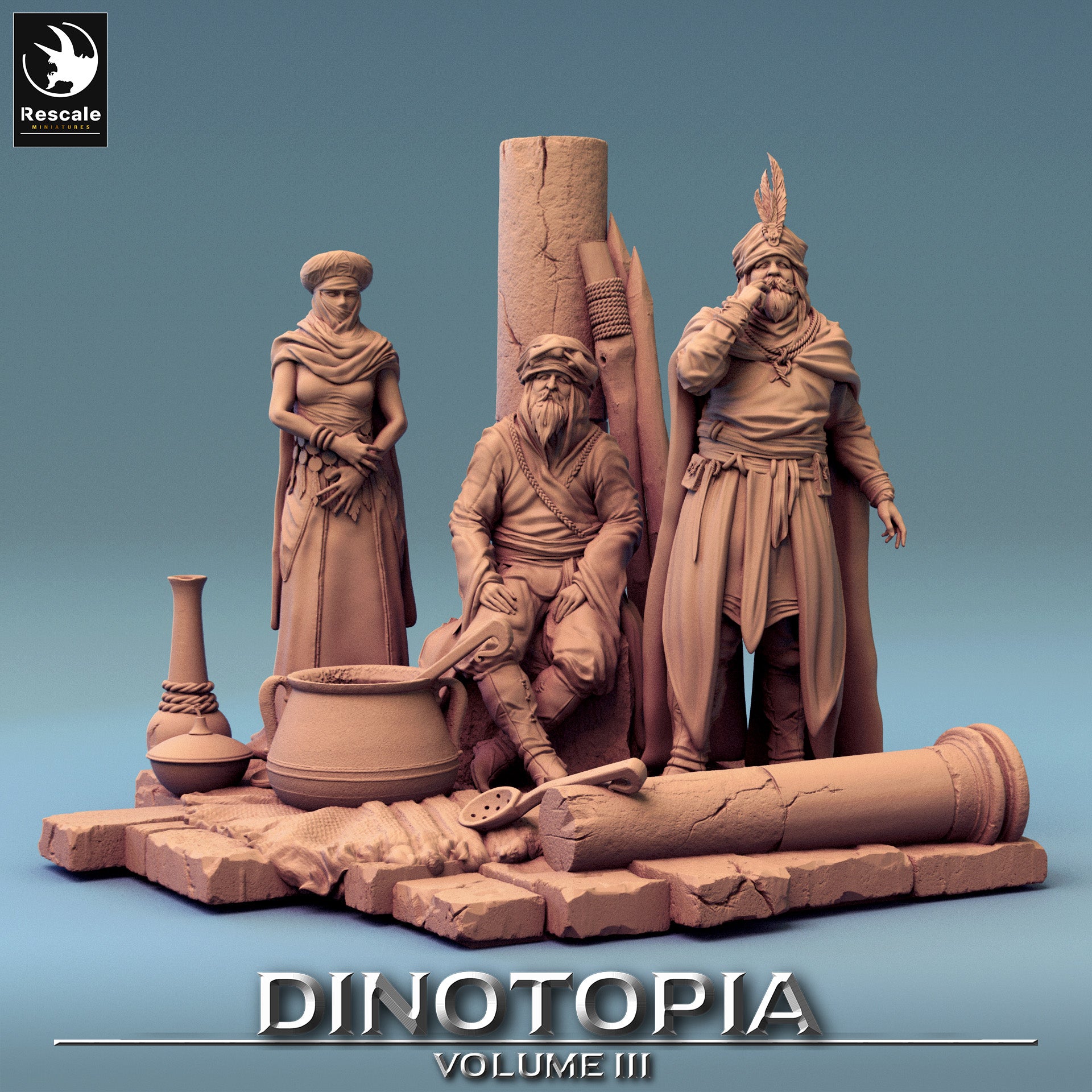 Diorama - de la série Dinotopia III de Rescale Miniatures