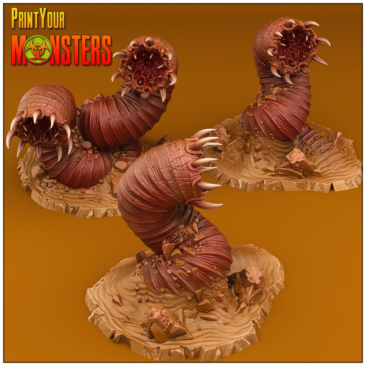 Giant Worm - Desert Worms Pack - Print Your Monsters
