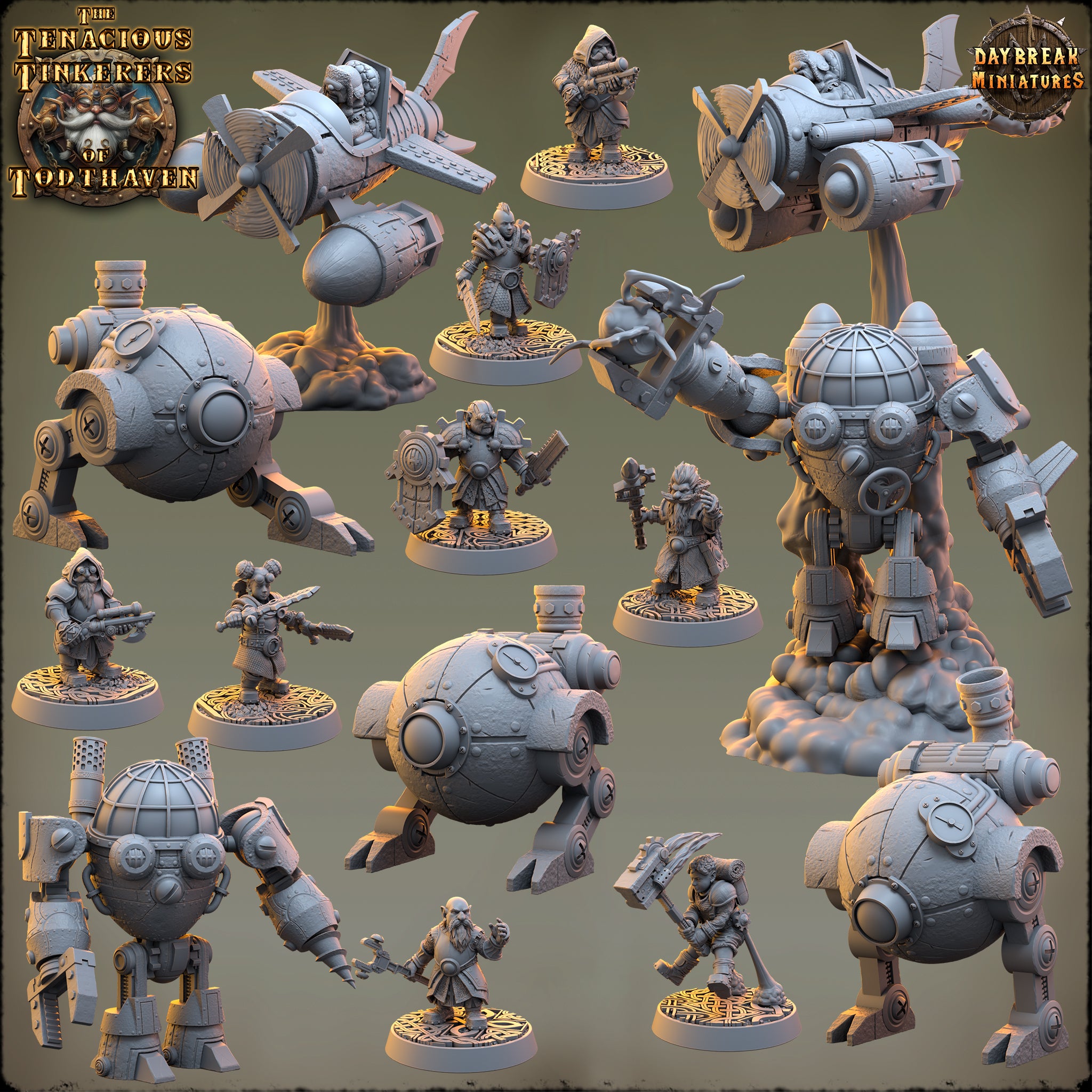 Gnomes - aus der Reihe The Tenacious Tinkerers of Todthaven von Daybreak Miniatures