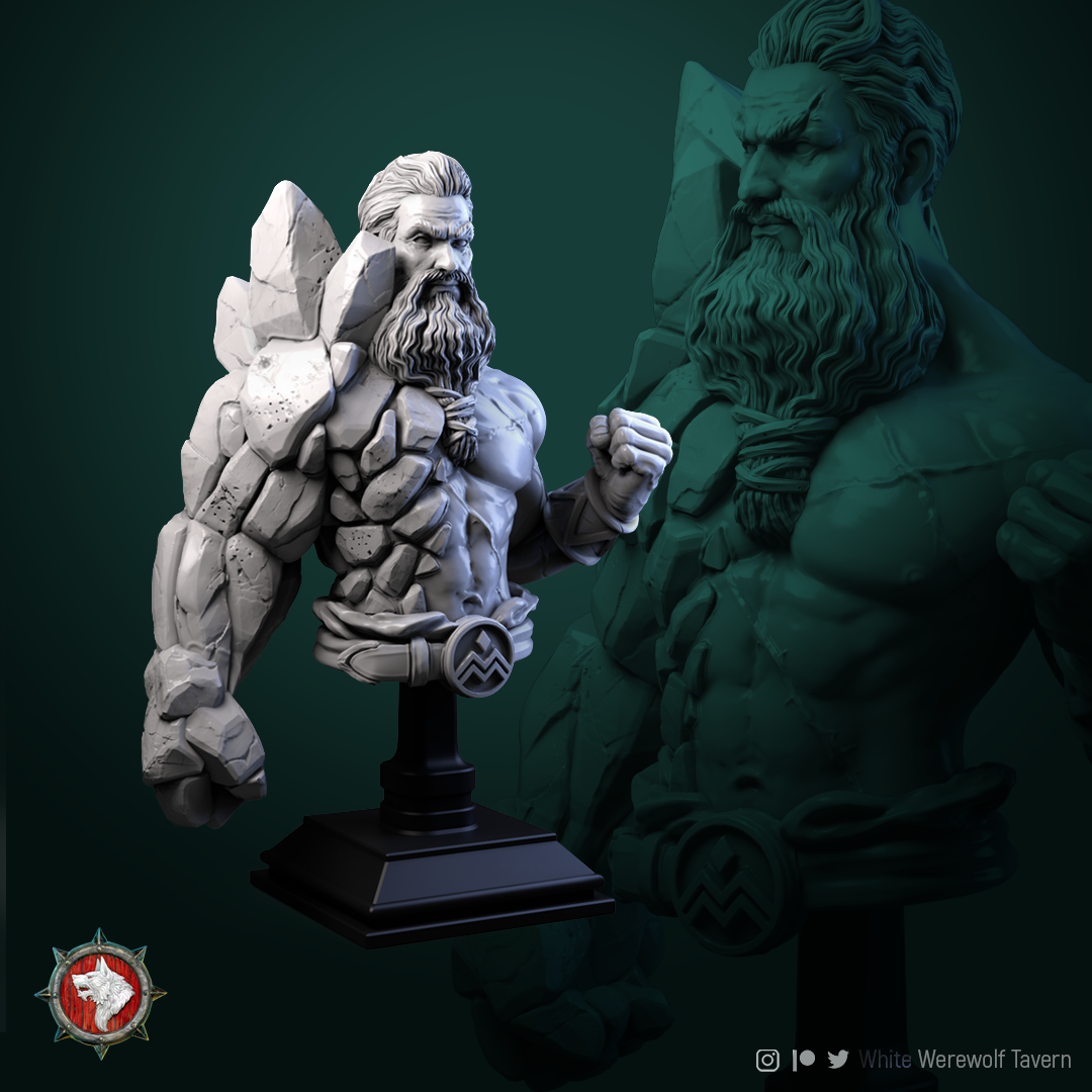 Earth Master - Bust aus der Reihe 4 Elements von White Werewolf Tavern