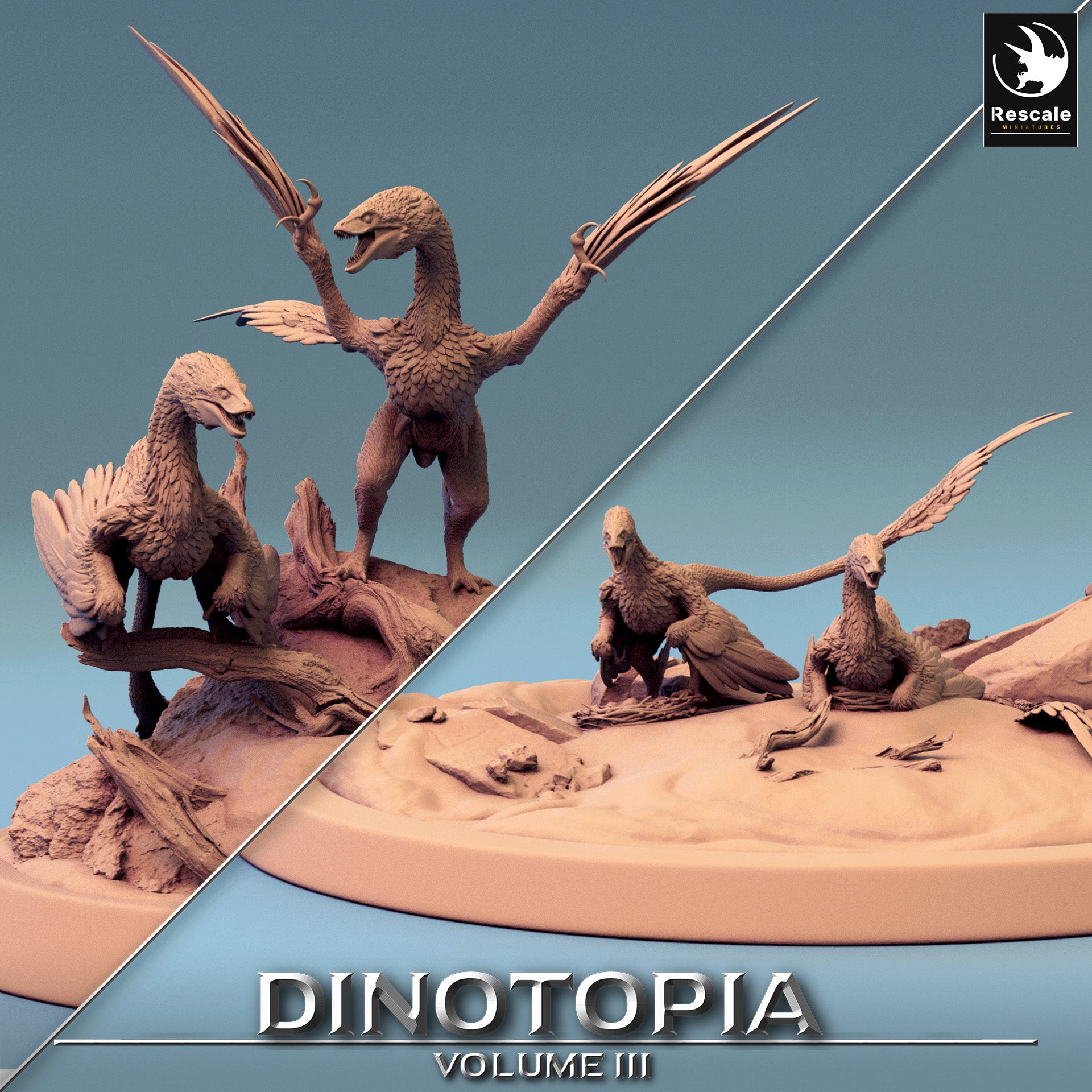 Microraptor - aus der Reihe Dinotopia III von Rescale Miniatures