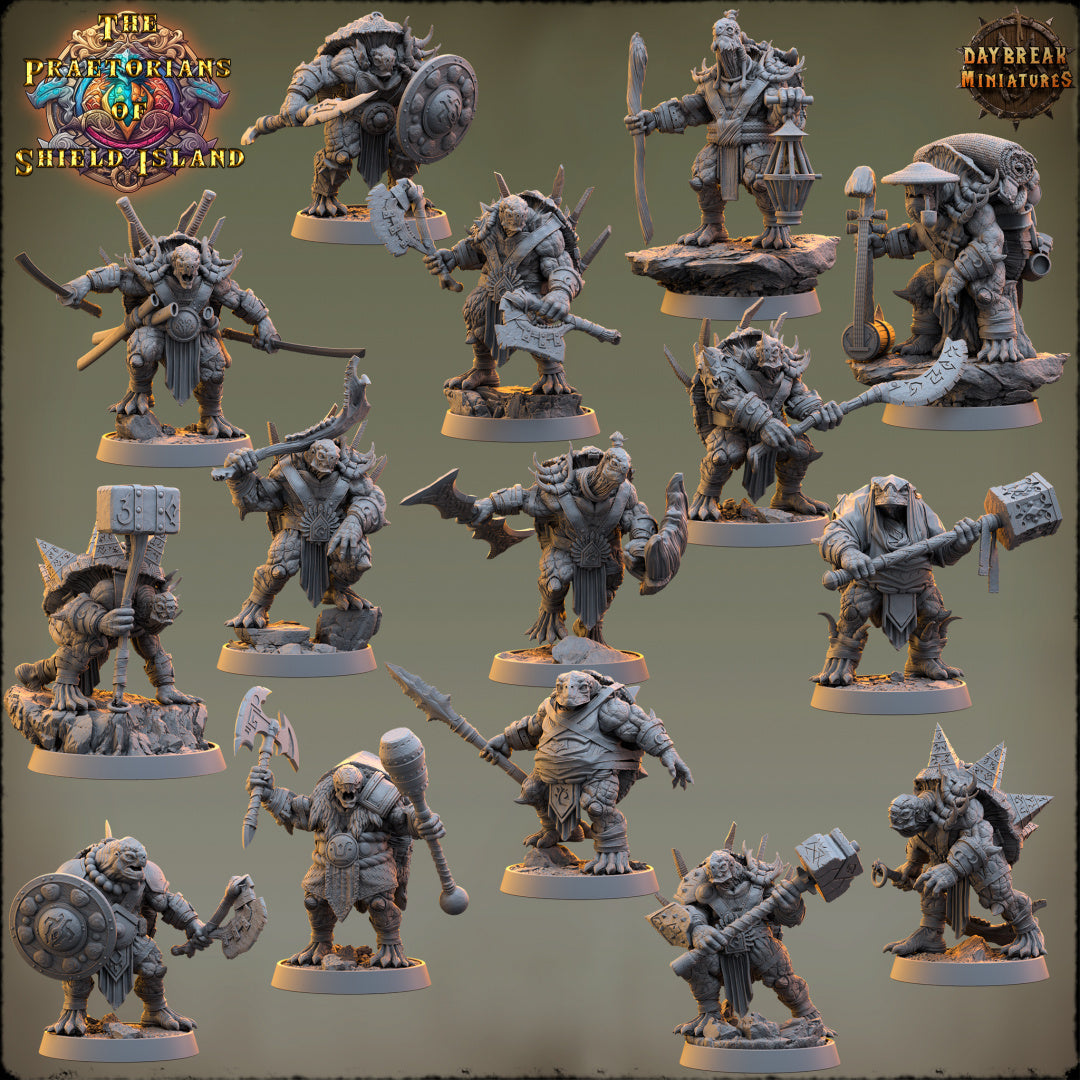 Schildkröten - aus der Reihe The Praetorians of Shield Island von Daybreak Miniatures