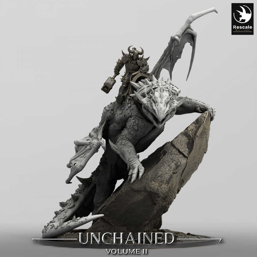Perche de dragon volcanique - de la série Unchained II par Rescale Miniatures