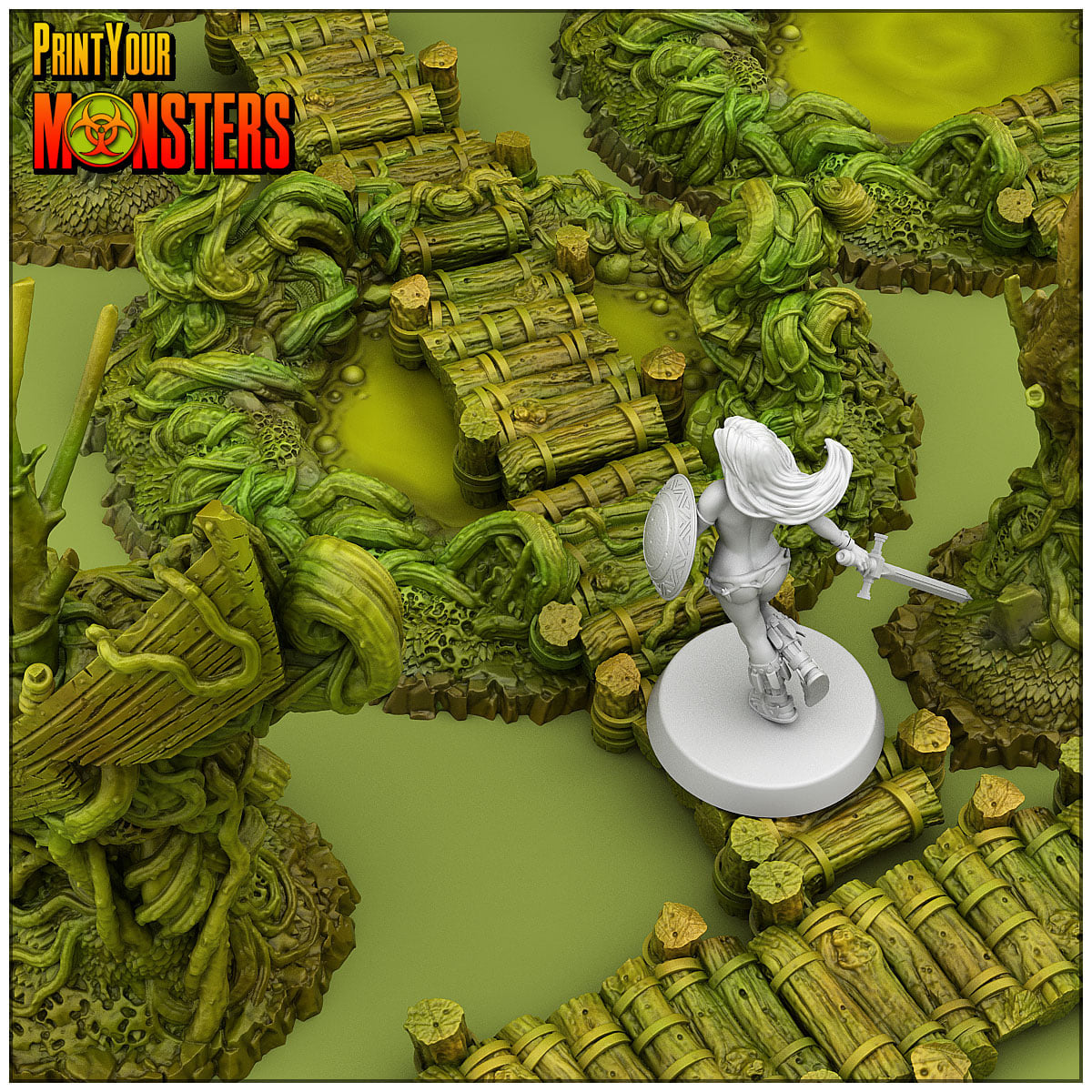 Bridge - Swamp Creature Pack - Print Your Monsters