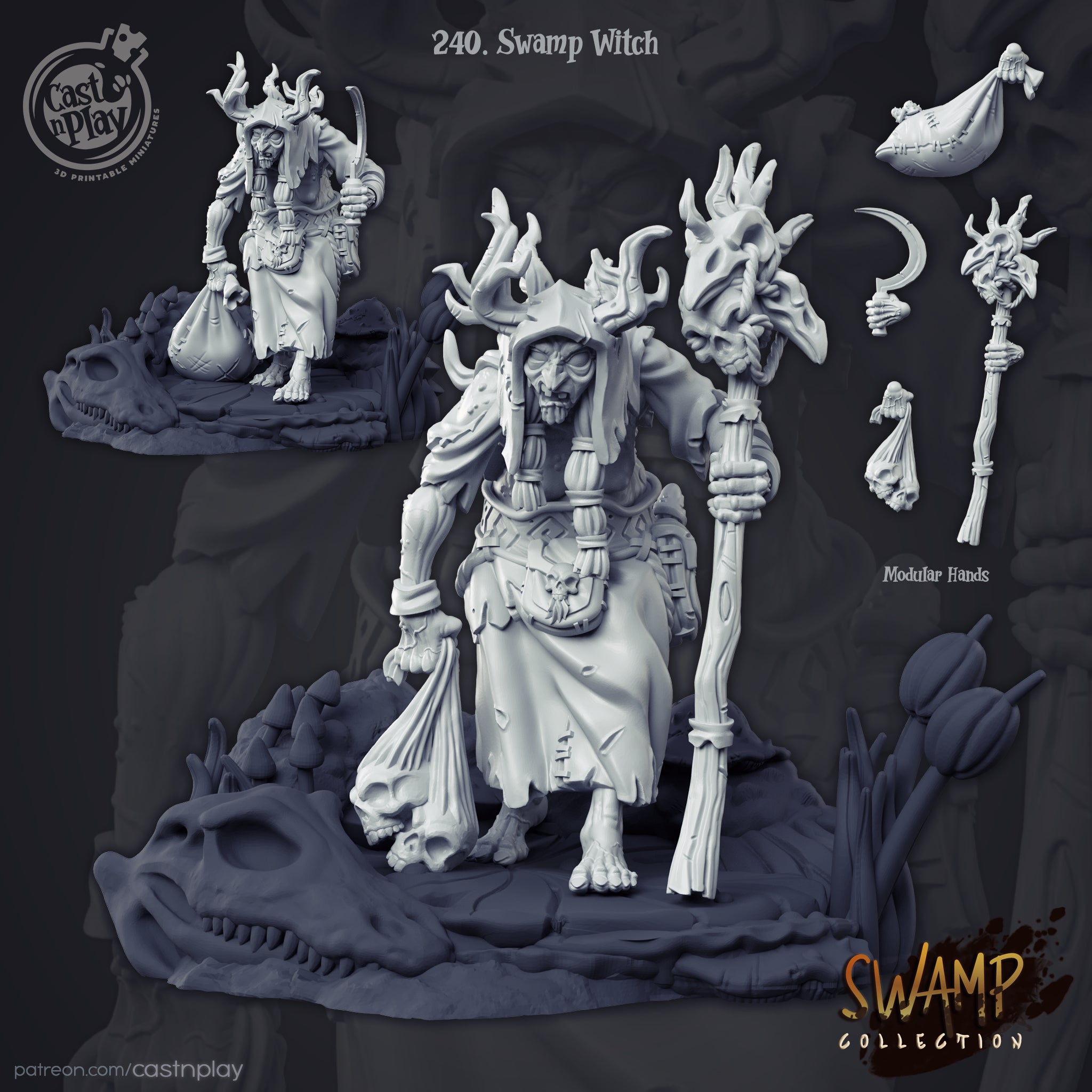 Sorcière - de la série Swamp Collection de Cast n Play