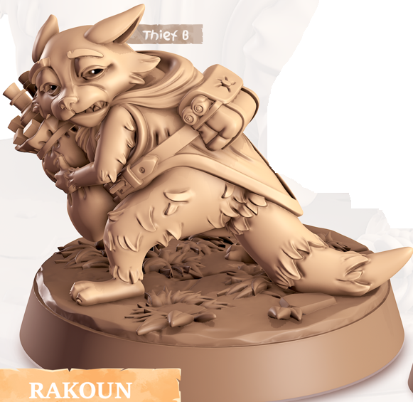 Raccoon - Burrowers - Rakoun - Animal Companions by Cornelia - Cast n Play