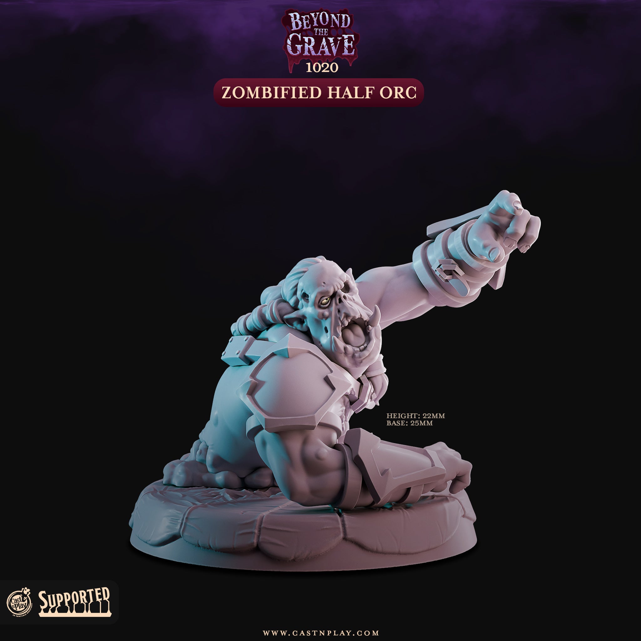 Zombified Half Orc - aus der Reihe Beyond the Grave von Cast n Play