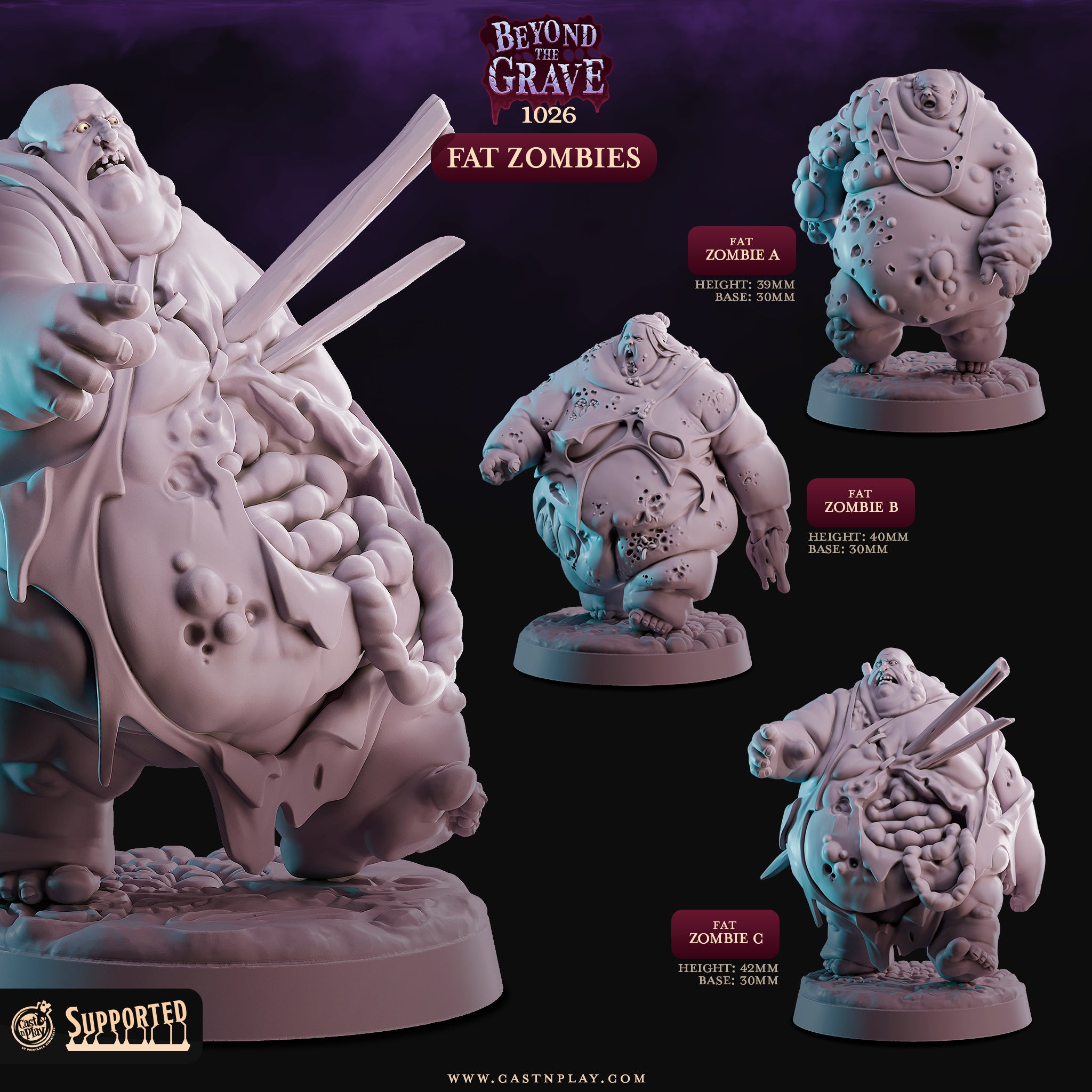 Zombified Fat Zombies - aus der Reihe Beyond the Grave von Cast n Play