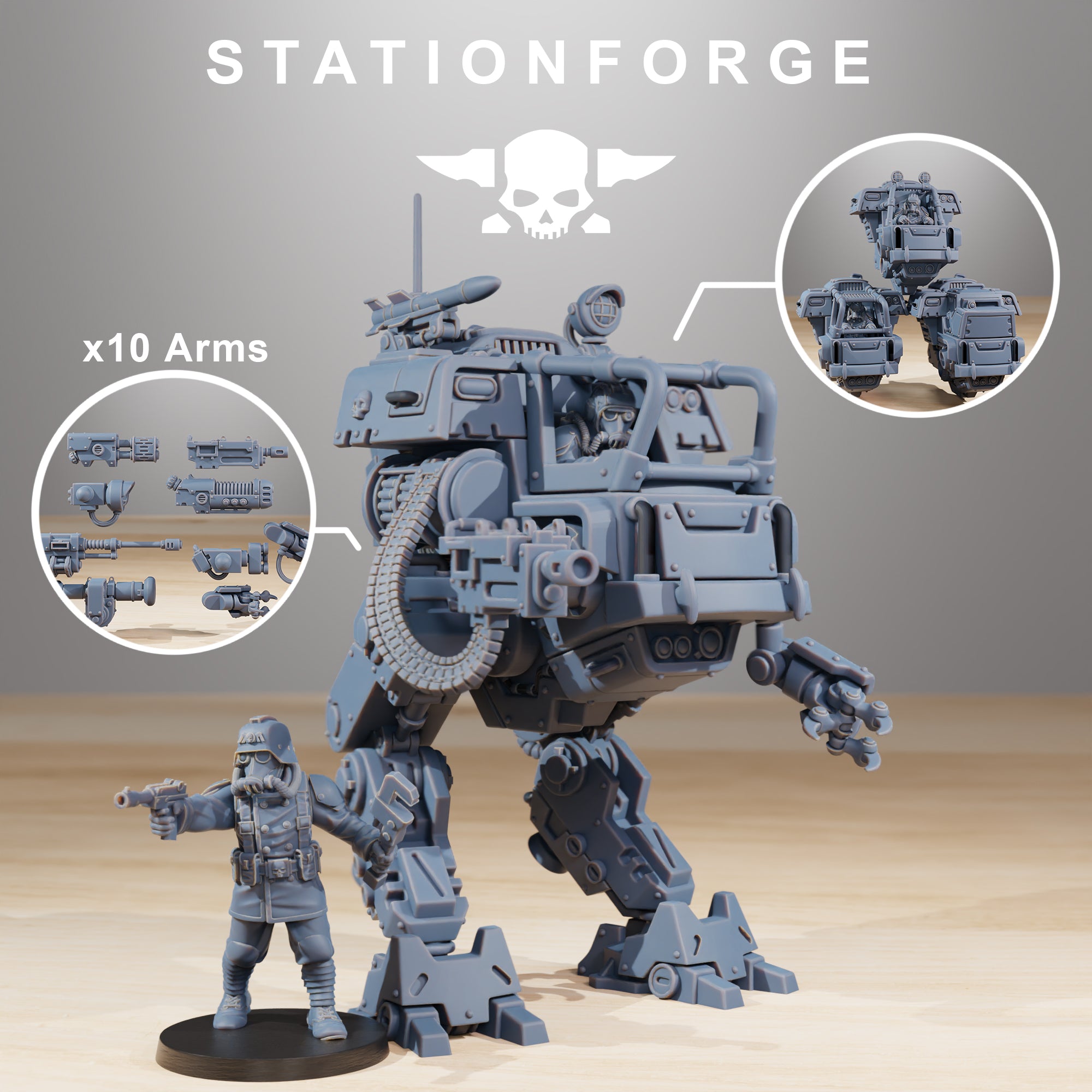 Grim Guard Walker Mk1 + Crew Set - Station Forge