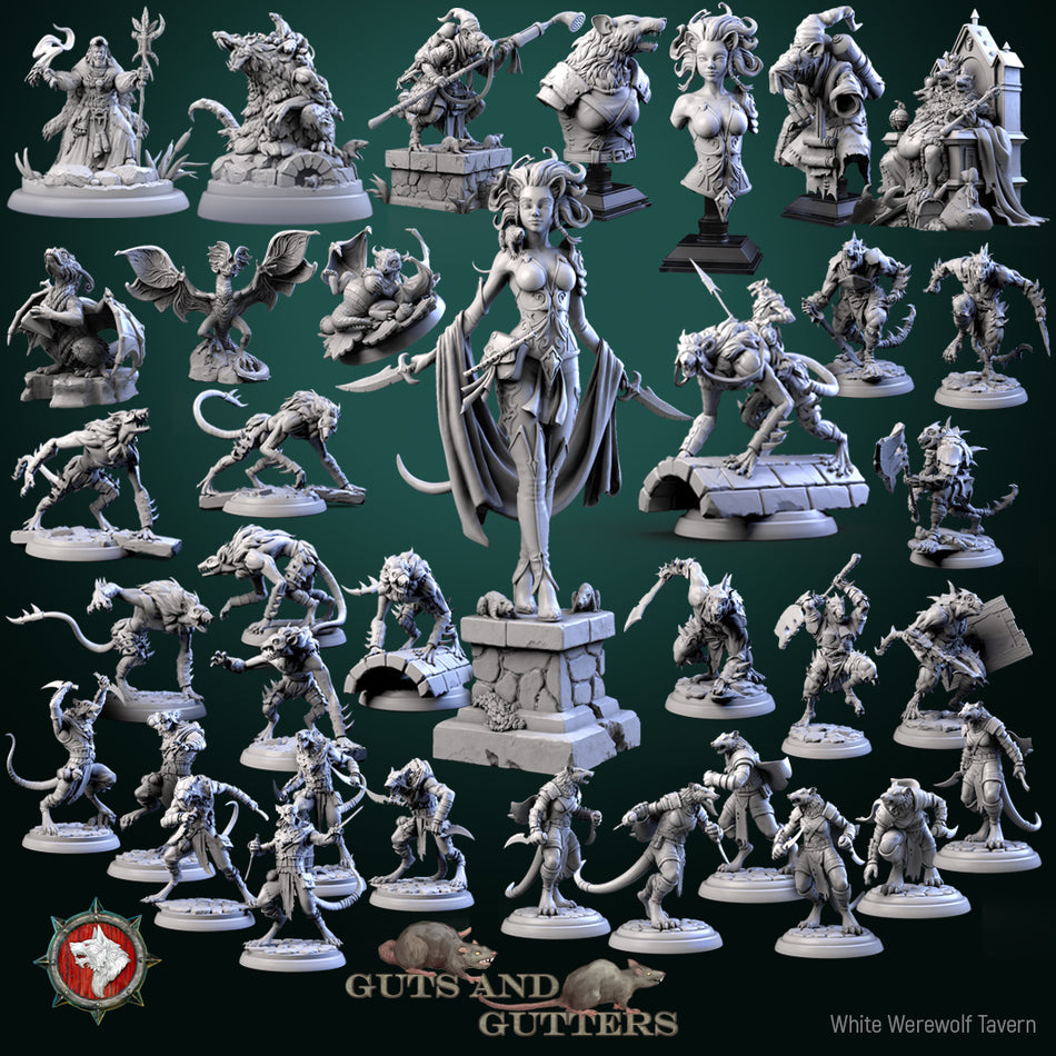 Mutant Rat Rider - aus der Reihe Guts and Gutters von White Werewolf Tavern
