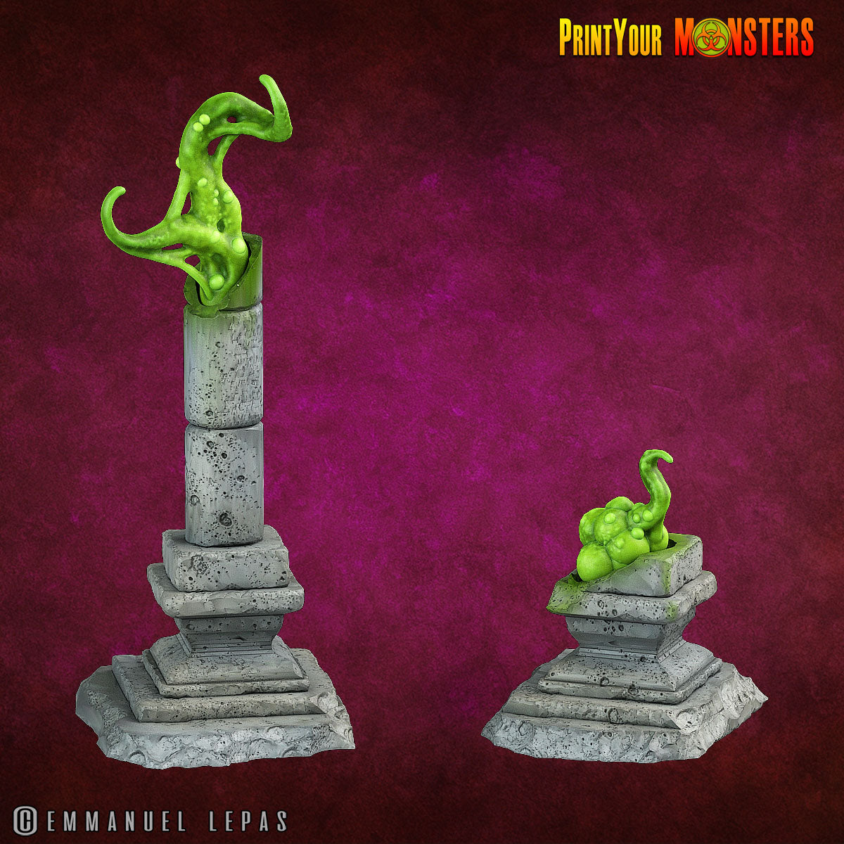 2 Ooze Pillars - aus der Reihe Ooze Pack von Print Your Monsters