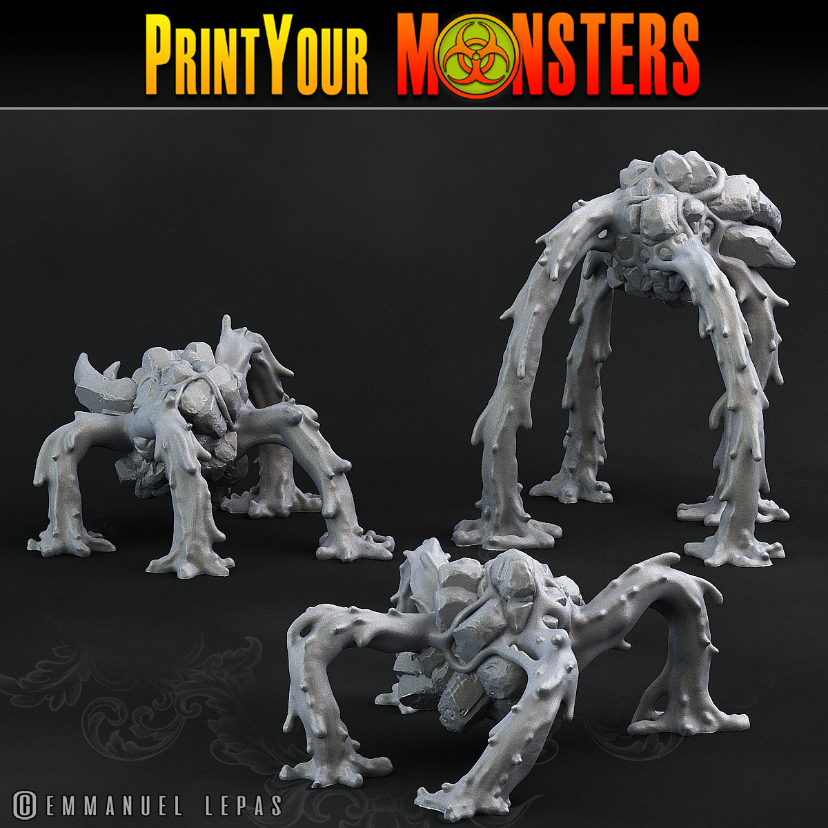 Infernal Magma Spiders - Magma Pack - Print Your Monsters