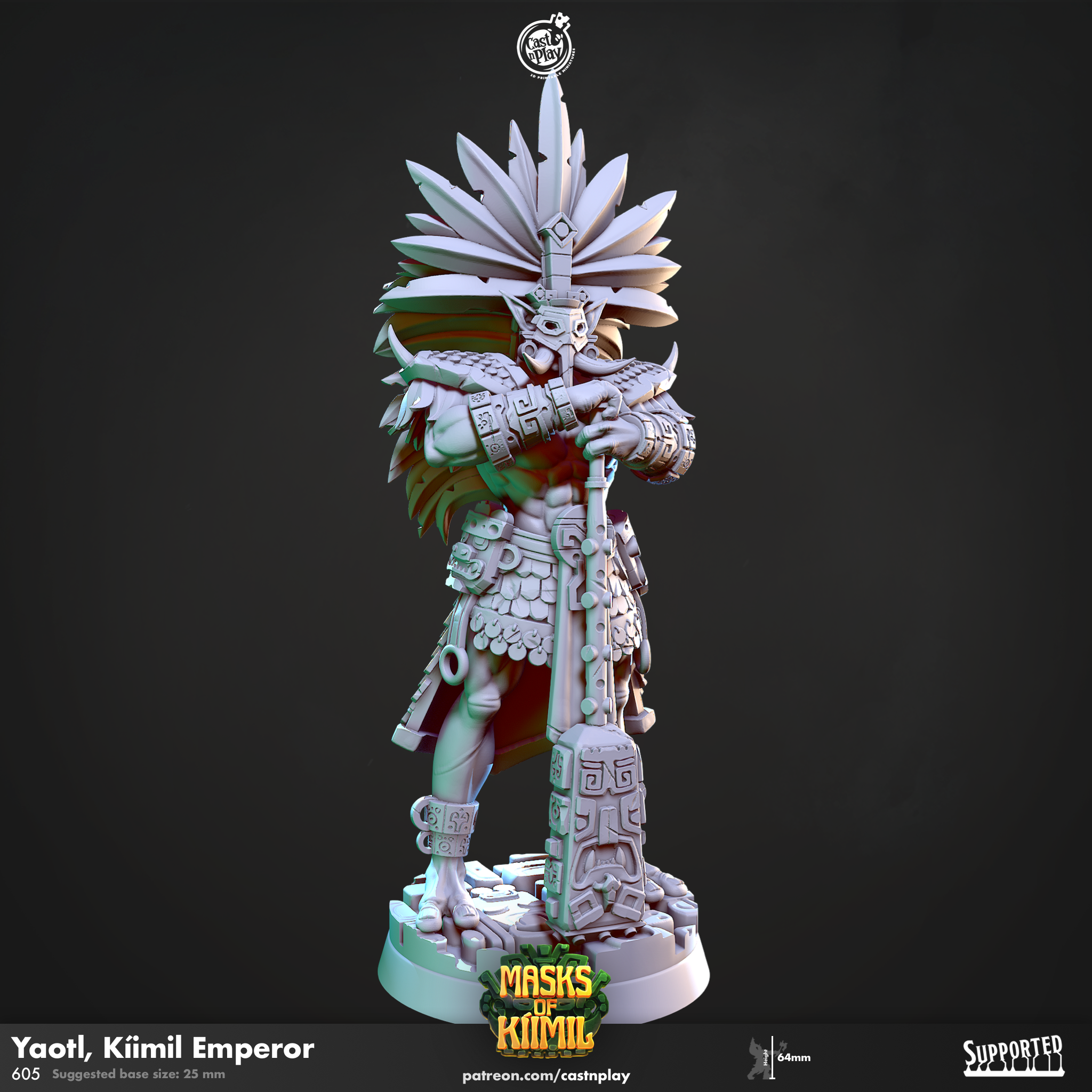 Yaotl, Kiimil Emperor - aus der Reihe Masks of Kiimil von Cast n Play