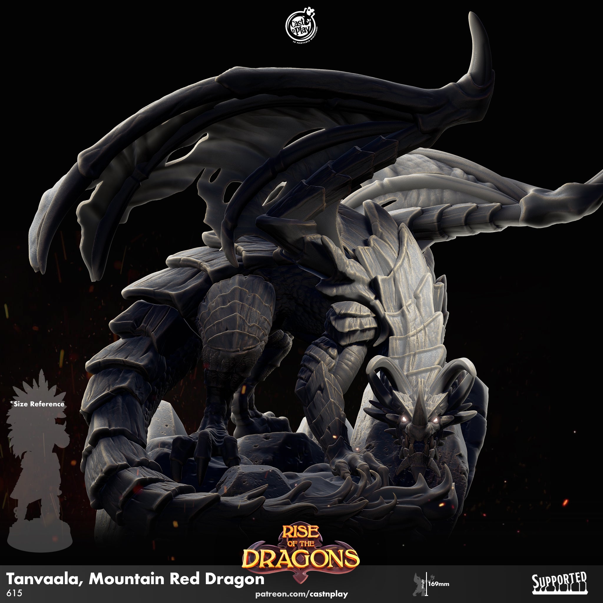 Tanvaala, Mountain Red Dragon - Rise of the Dragons - Cast n Play