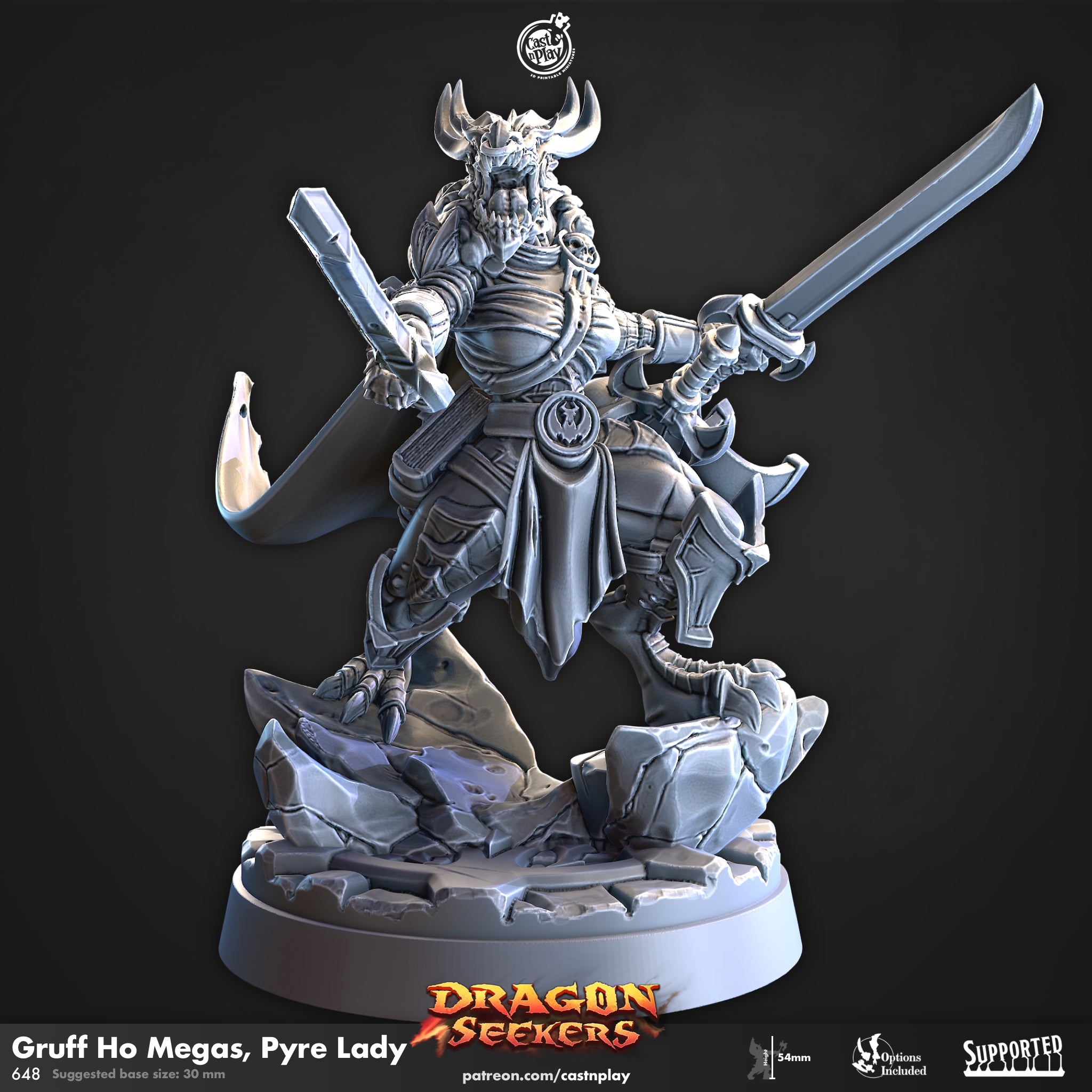Gruff Ho Megas, Pyre Lady - Dragon Seekers - Cast n Play