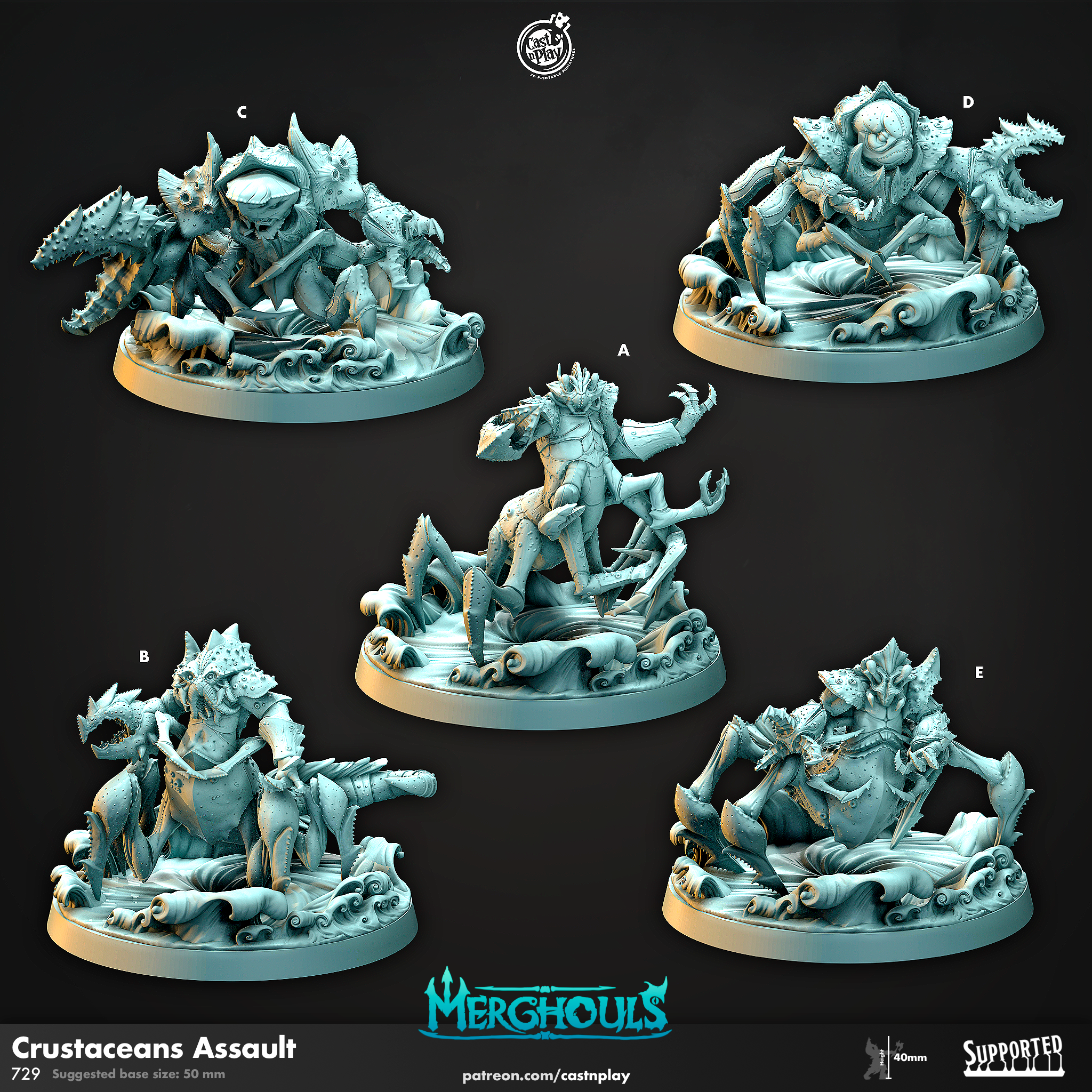 L'assaut des crustacés - de la série Merghouls de Cast n Play