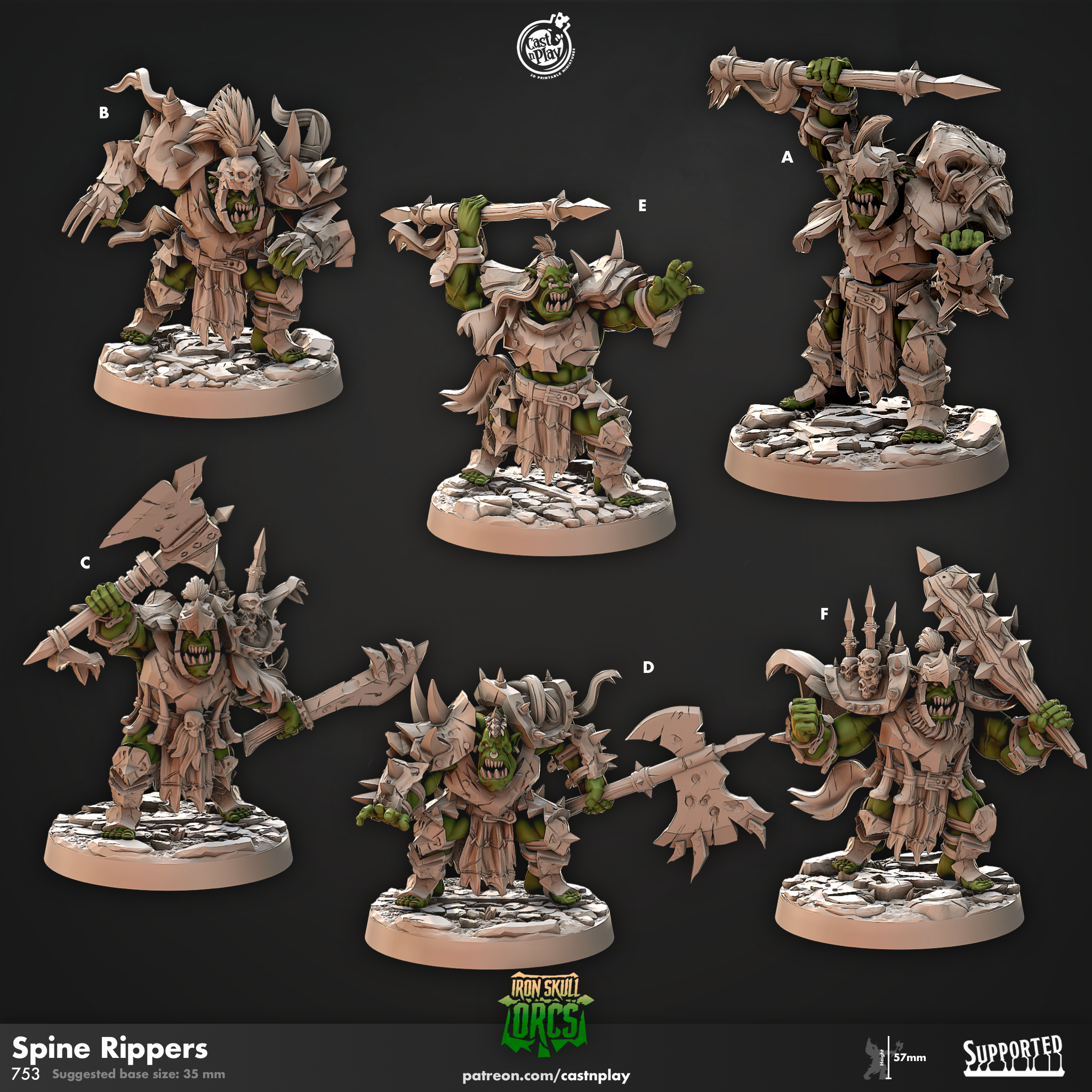 Spine Rippers - Iron Skull Orcs - Cast n Play