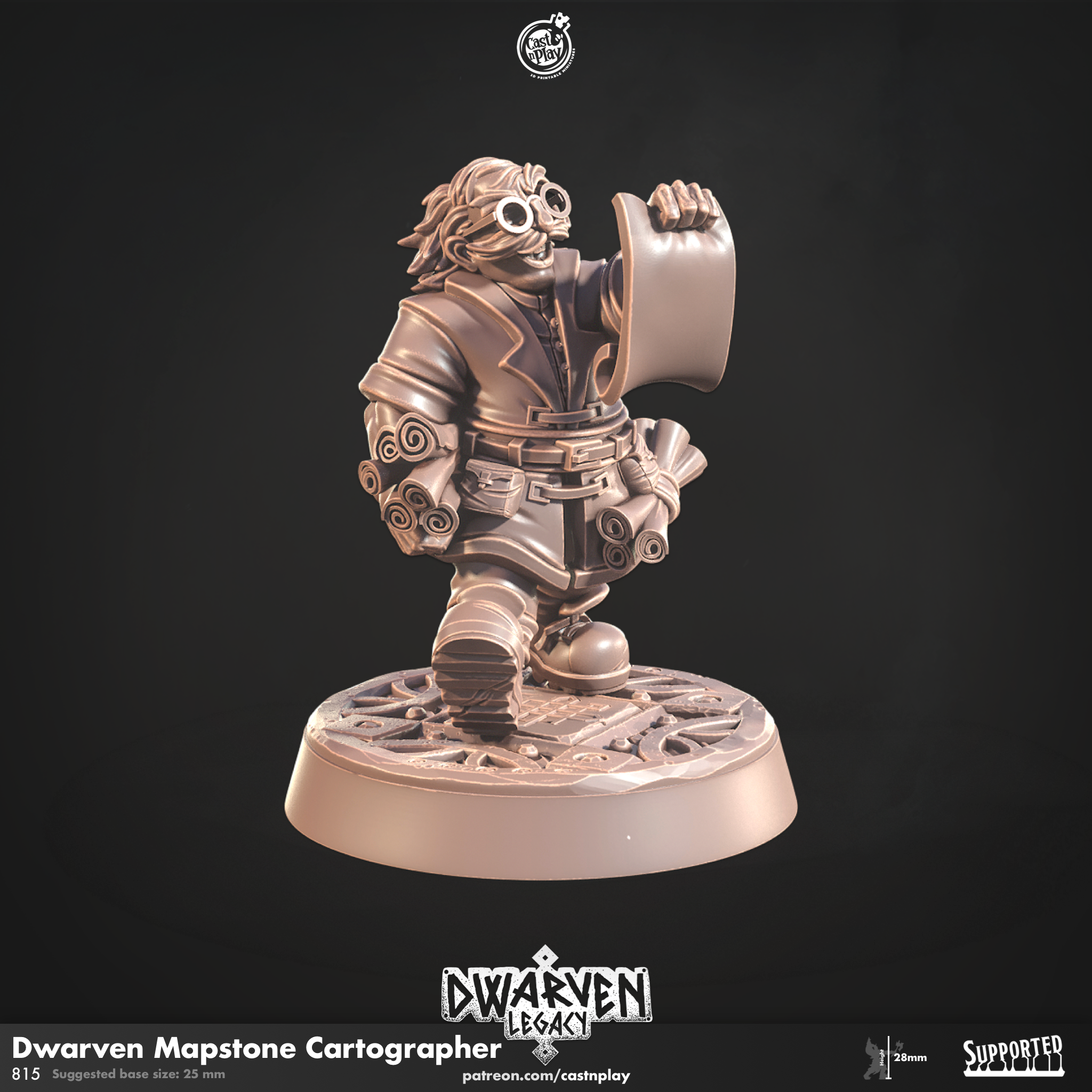 Dwarven Mapstone Cartographer - aus der Reihe Dwarven Legacy von Cast n Play
