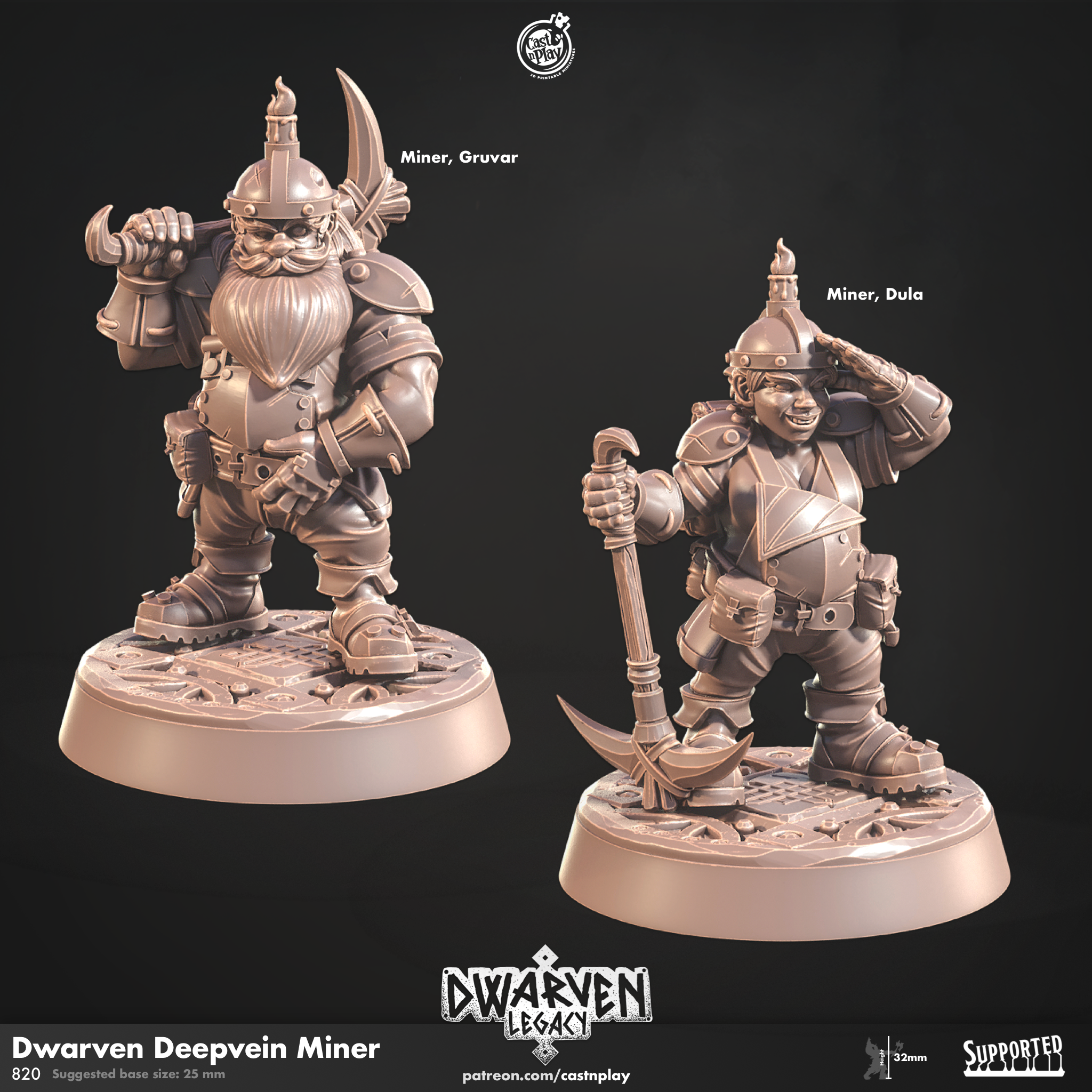 Dwarven Deepvein Miner - aus der Reihe Dwarven Legacy von Cast n Play