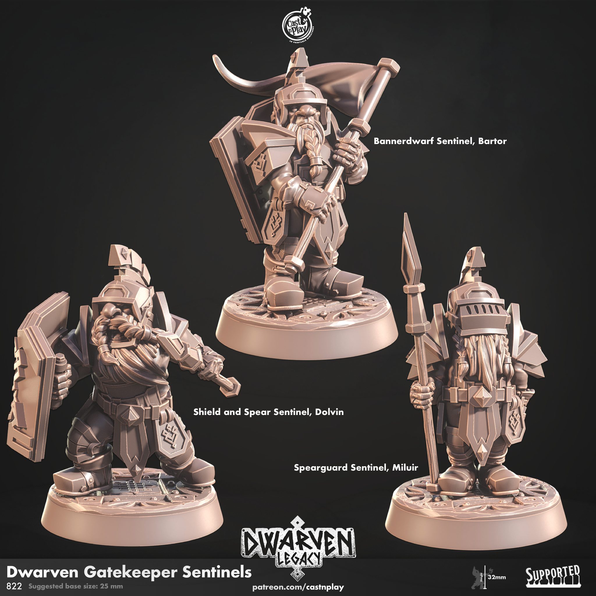 Dwarven Gatekeeper Sentinels - aus der Reihe Dwarven Legacy von Cast n Play