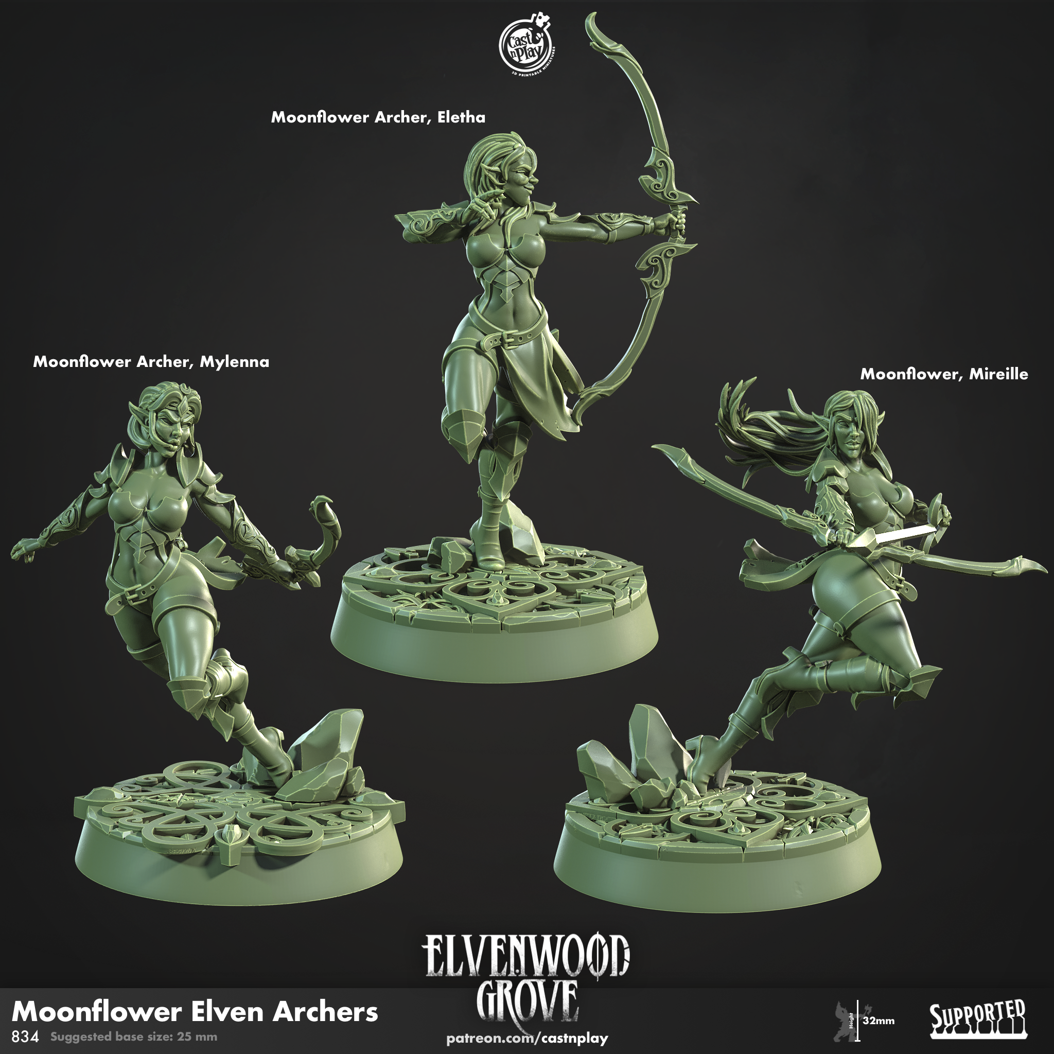 Moonflower Elven Archers - aus der Reihe Elvenwood Grove von Cast n Play