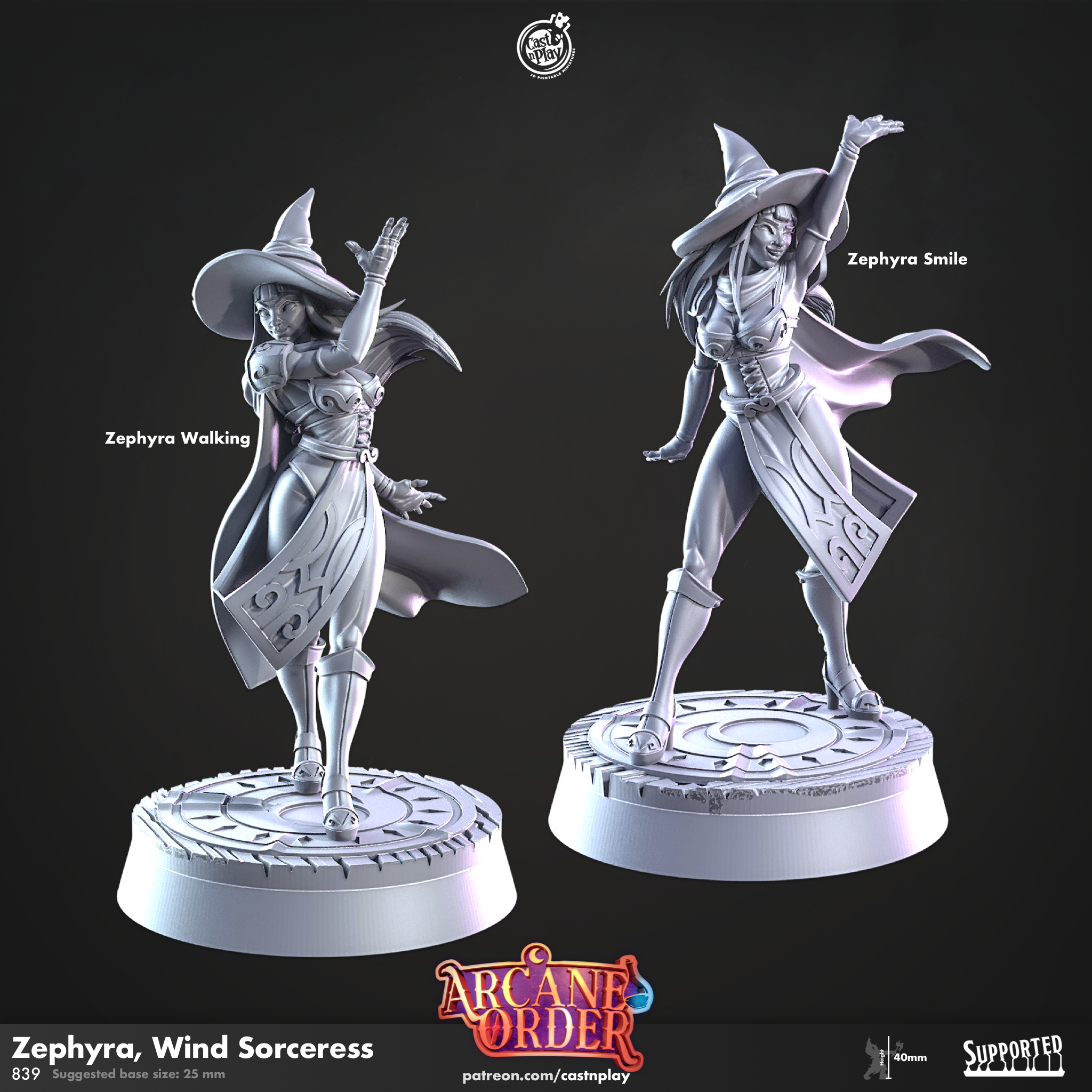 Zephyra, Wind Sorceressr - aus der Reihe Arcane Order von Cast n Play