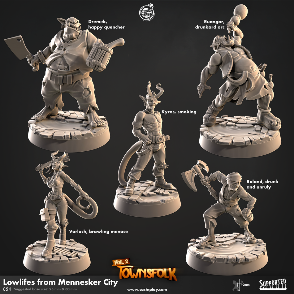 Lowlifes from Mennesker City - Townsfolk 2 - Cast n Play