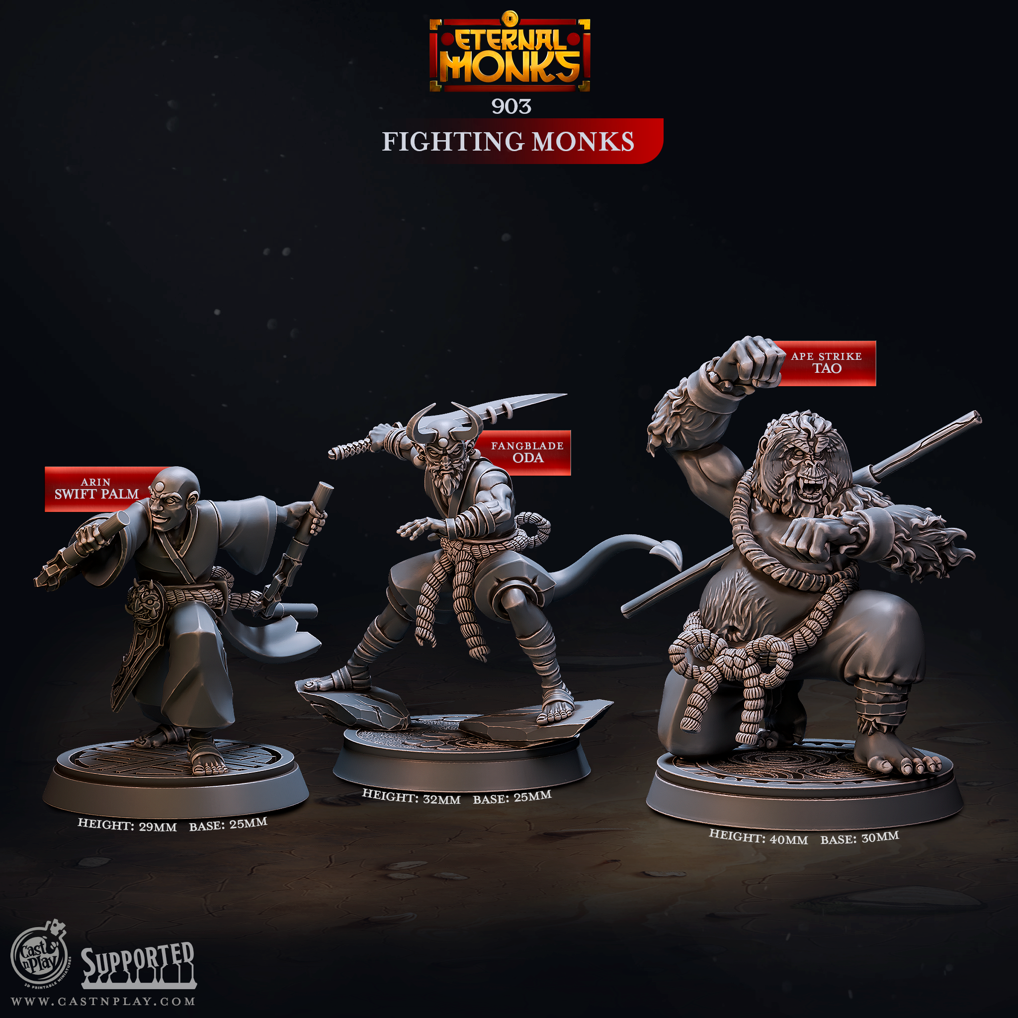 Moines combattants - de la série Eternal Monks de Cast n Play
