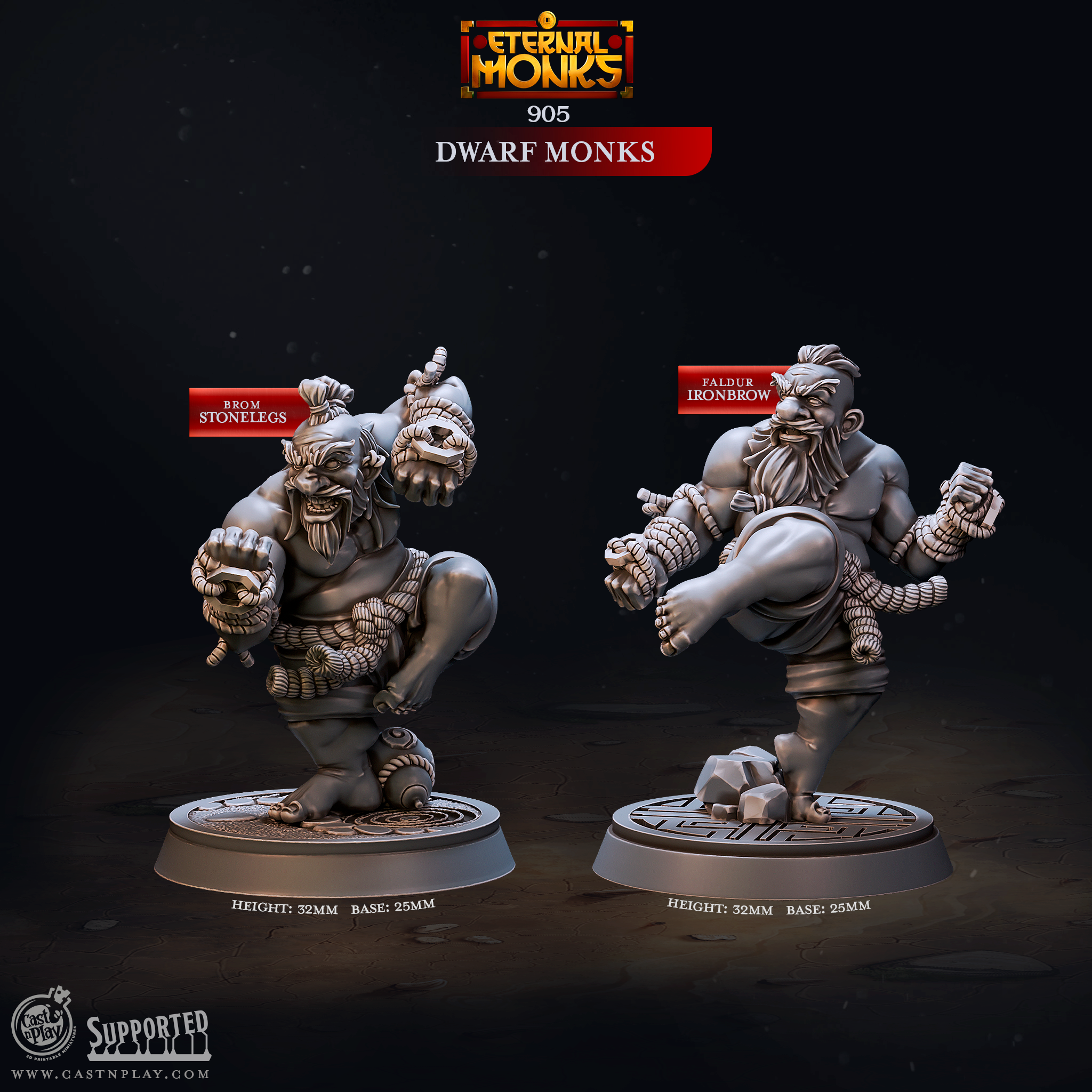 Moines nains - de la série Eternal Monks de Cast n Play