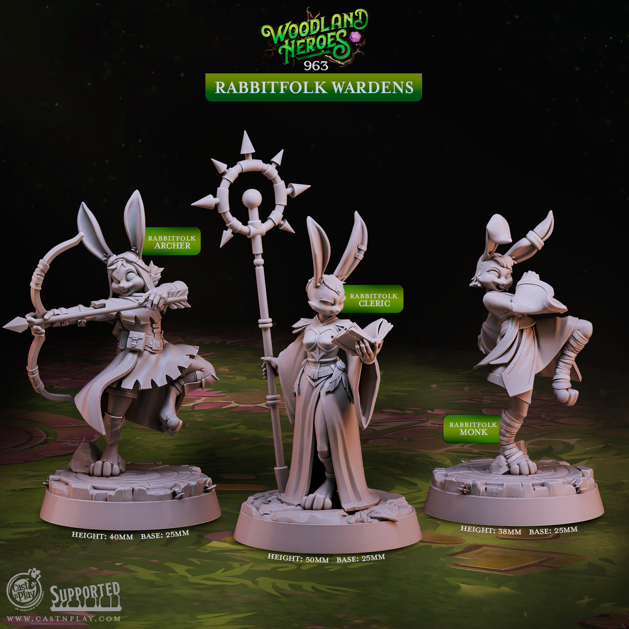 Owlfolk Allies - from the Woodland Heroes series by Cast n Play